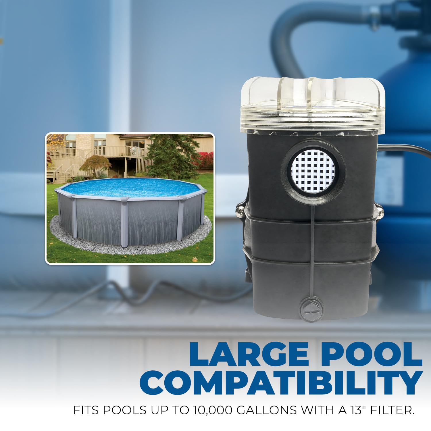 XtremepowerUS 3/4HP Swimming Pool Pump - 2400GPH, Self-Priming, Black, Model 75117-1, Above-Ground Spa & Pond Use