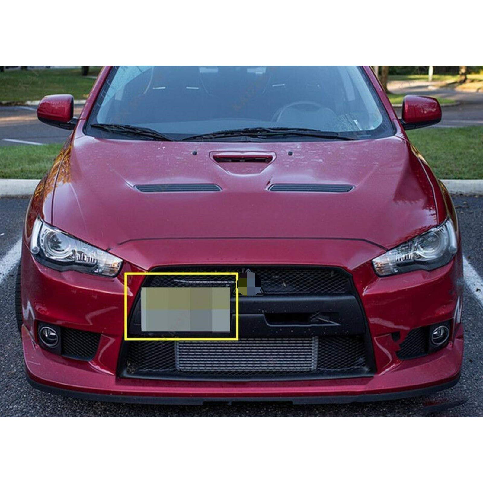 x xotic tech Tow Hook License Plate Bracket #TH95 - Black Aluminum for Mitsubishi Lancer Evolution Evo X