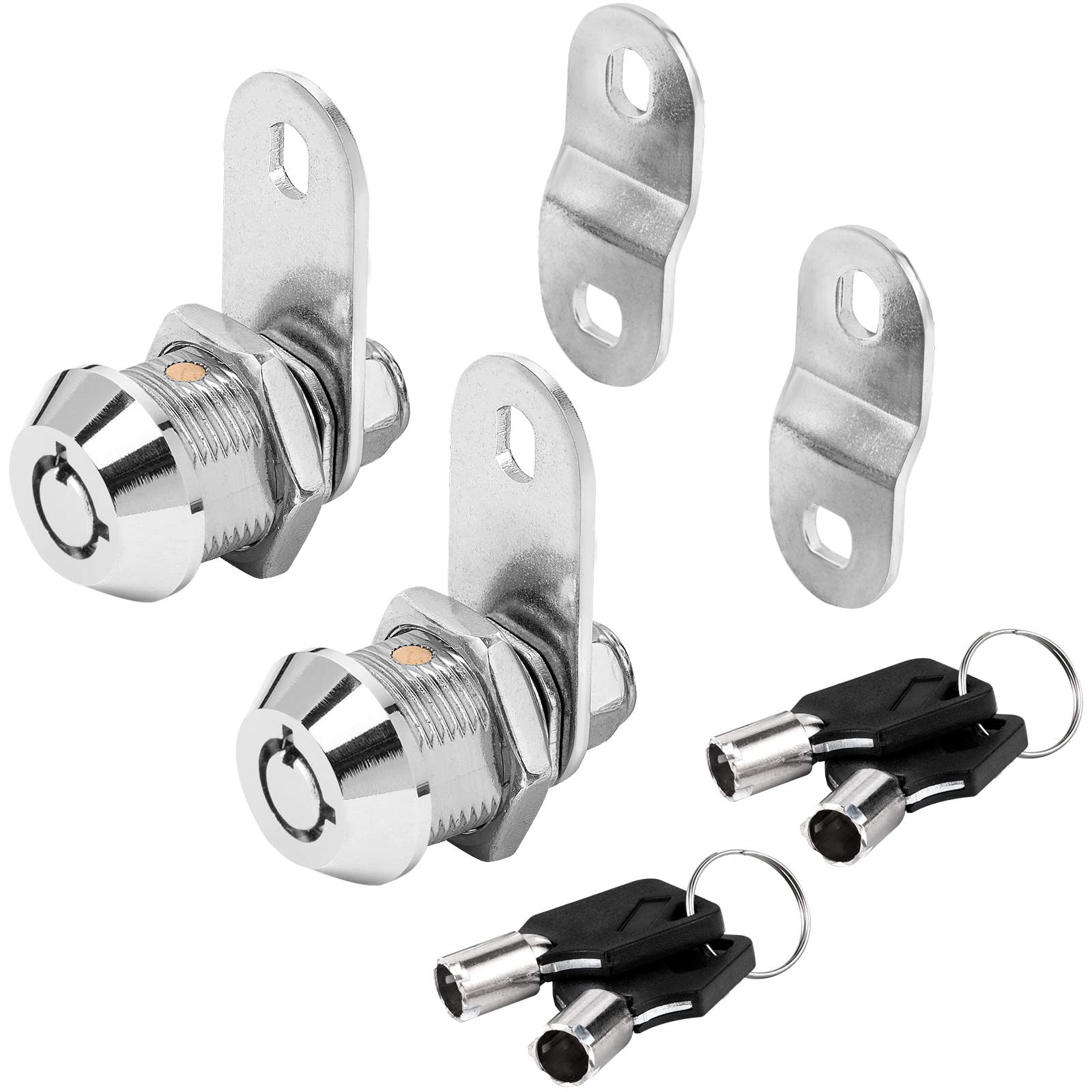 Sissinda Cam Lock Rv Storage Locks Keyed Alike, 5/8'' Fits On 3/8'' Max Door Thickness, Rv Locks For Compartment Door, Camper, T
