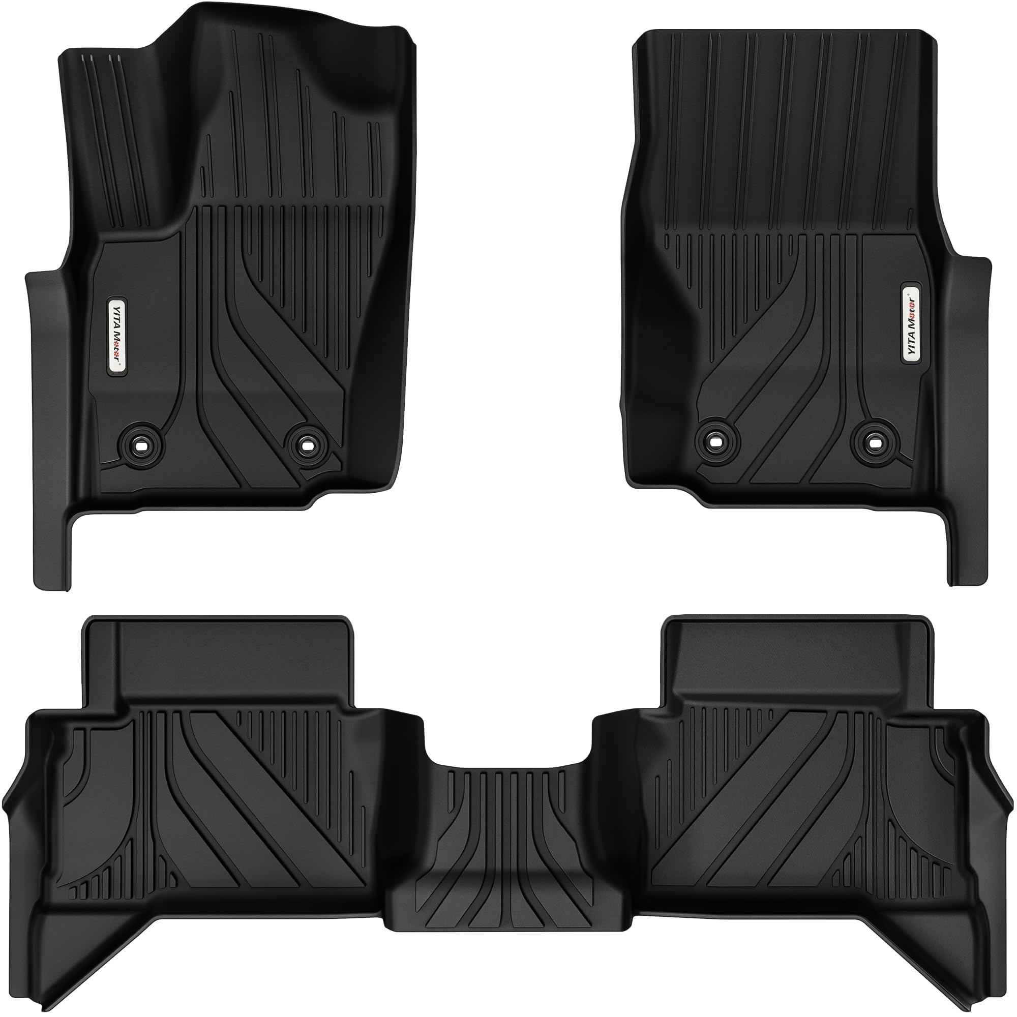 Yitamotor Floor Mat Fit For Toyota Tacoma 2024-2025 Double Cab (Not Fit Hybrid), Tpe All Weather Waterproof Floor Liners For Tac