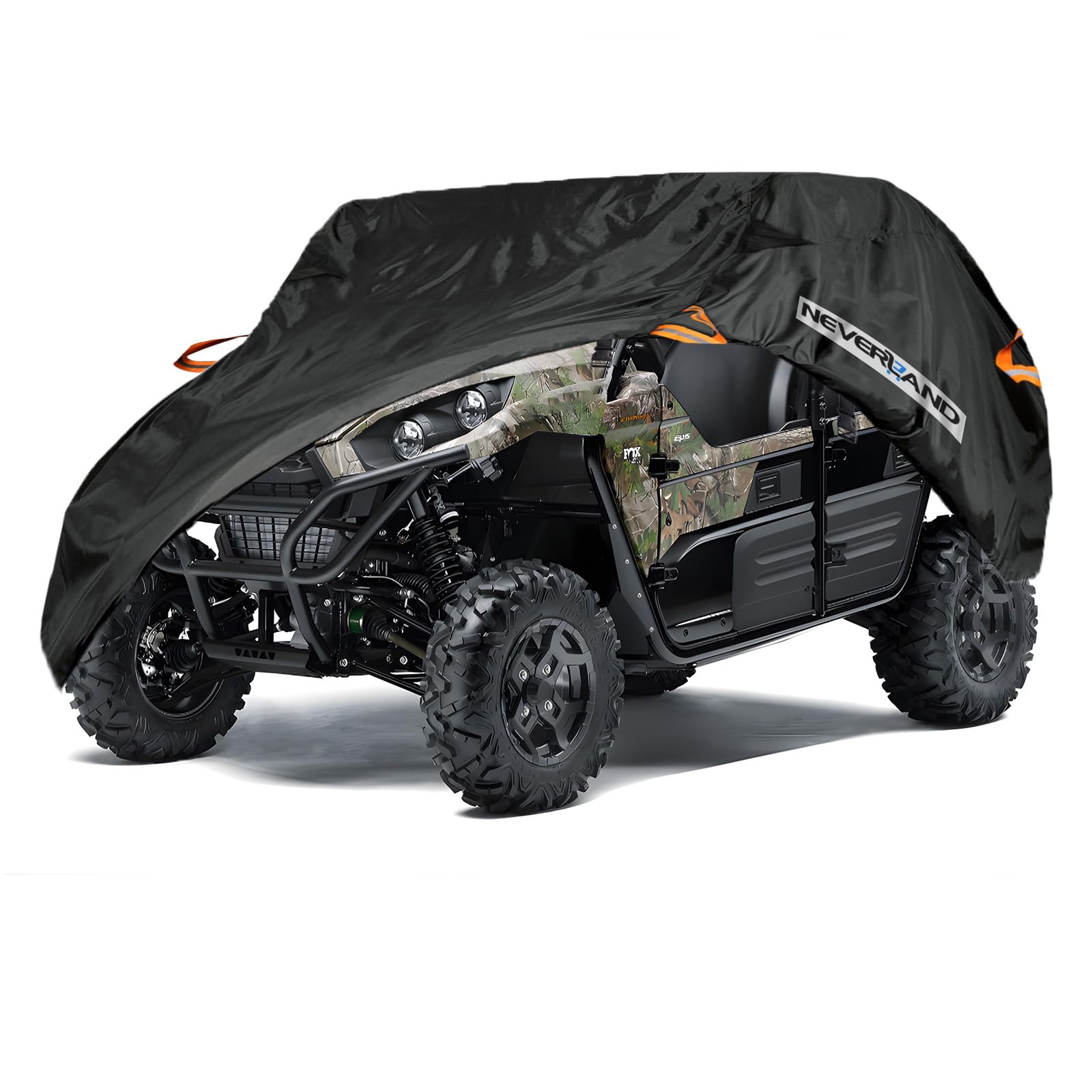 Neverland Utv Cover Heavy Duty Ranger Cover Waterproof 4-6 Seater Side By Side Covers 4 Door All Weather Storage Reflective Strip For Polaris Rzr Xp Can Am Defender Defender Maverick Yamaha