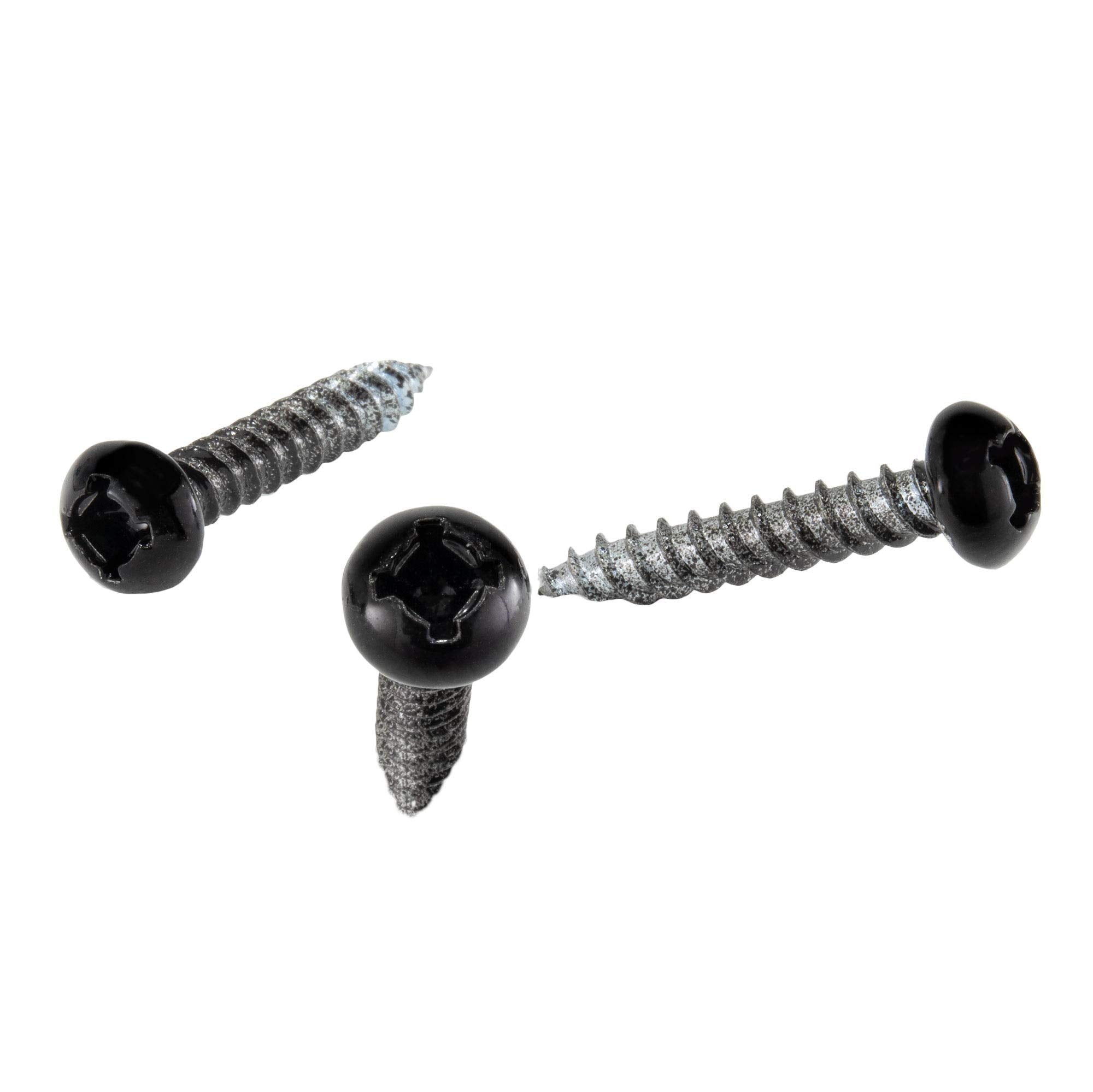 Recpro 8X1 Pan Head Metal Rv Screws | Polar Black | Multi-Pack | Rv Interior Screws | Factory Finished Look | (100)