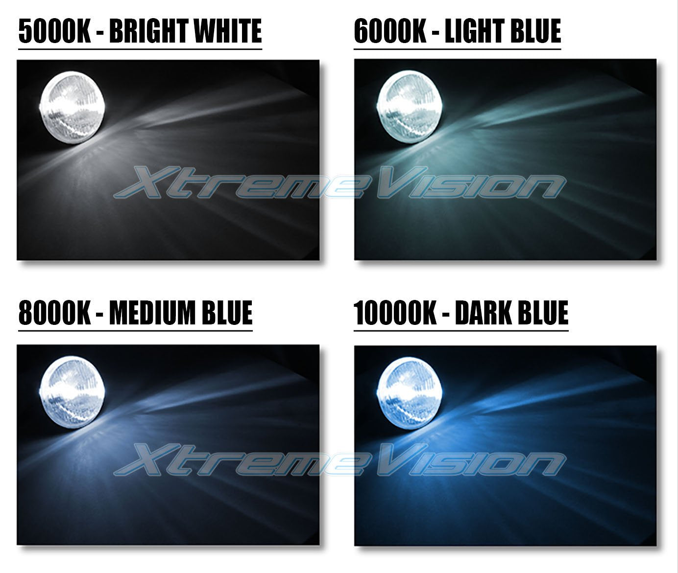 XtremeVision 55W AC Xenon HID Bundle with Slim AC Ballast (1 Pair) and H11 6000K - 6K Light Blue Xenon Bulbs (1 Pair)