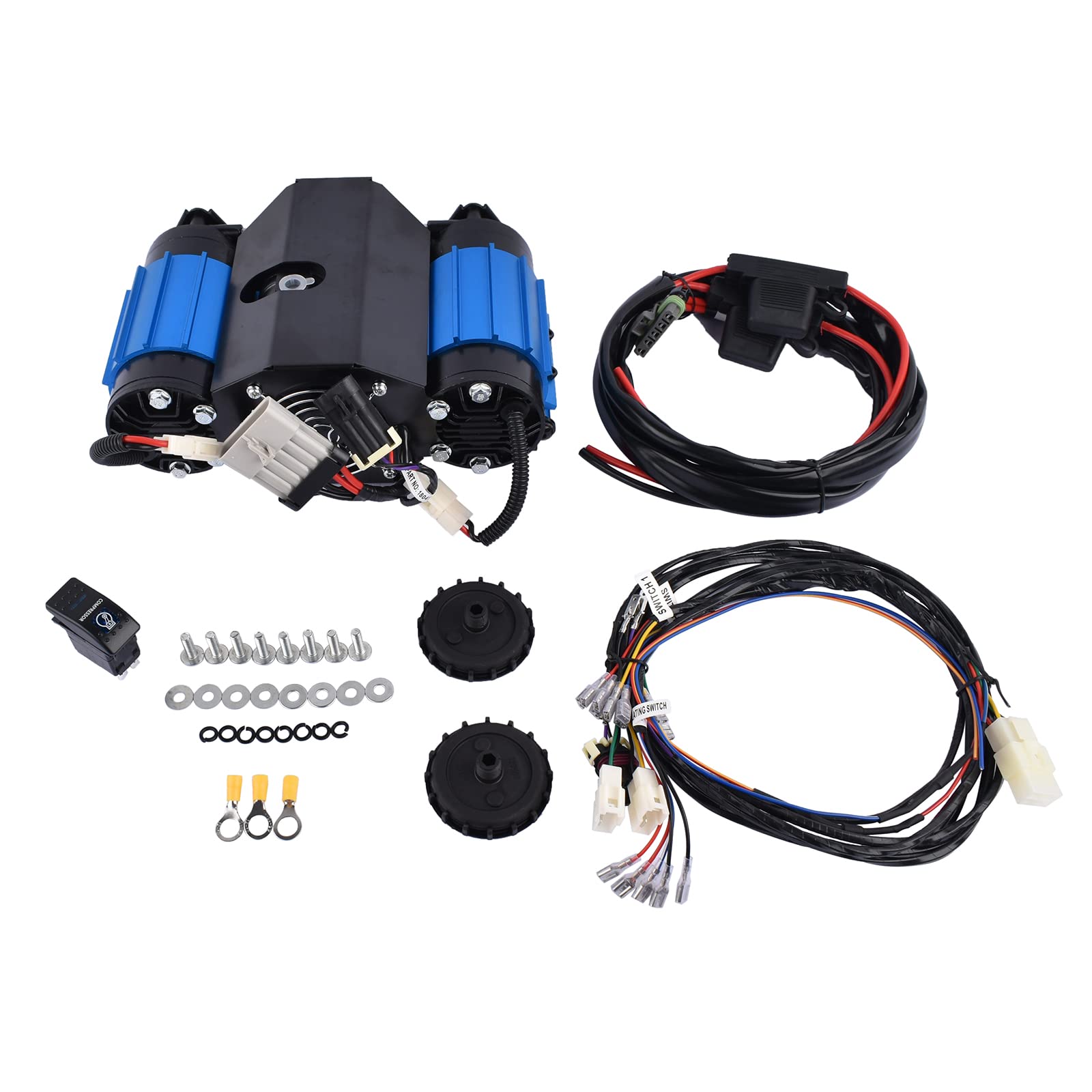 GELUOXI 12V Twin Air Compressor CKMTA12 - High Output On-Board Air Pump, Twin Motor