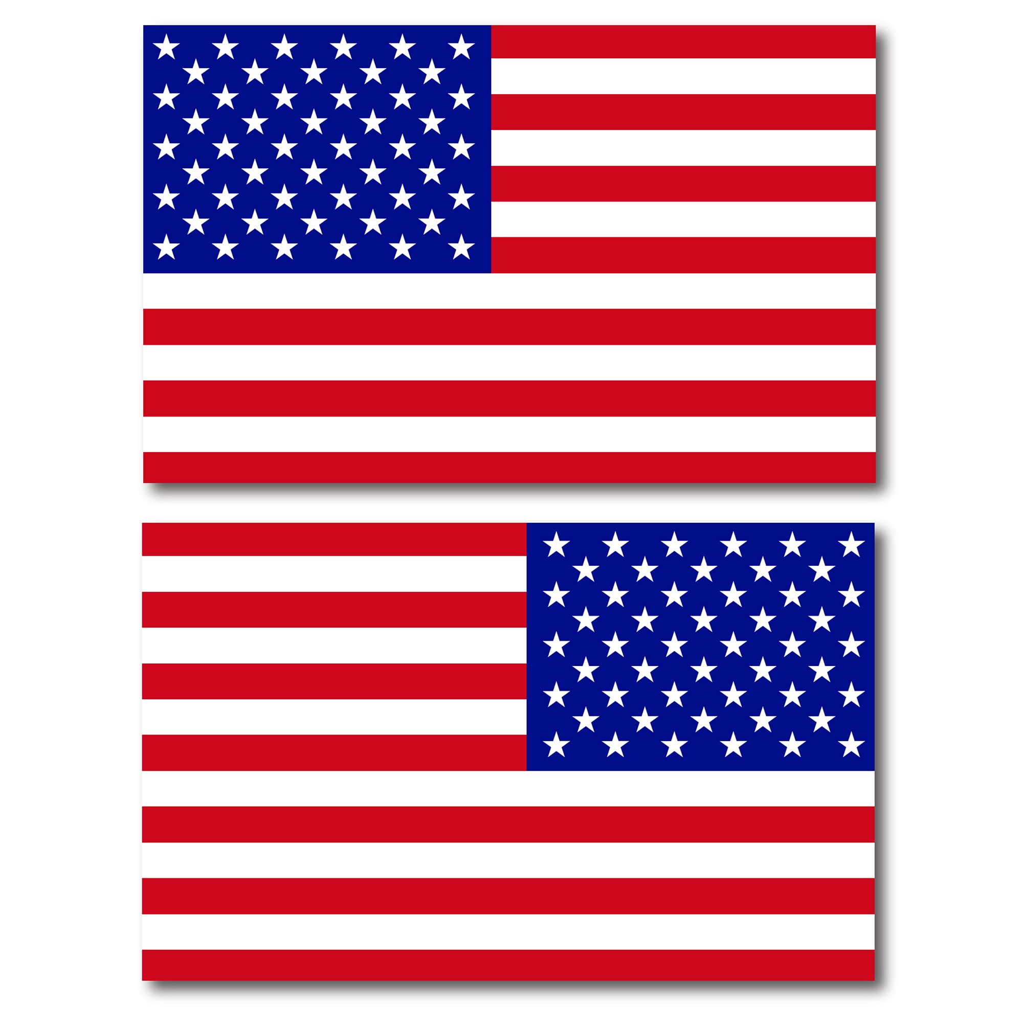 Magnet Me Up Patriotic American Flag Magnet Decals, Opposing 2 Pack, 5X8 Inches, Heavy Duty Automotive Magnet For Car Truck Suv,