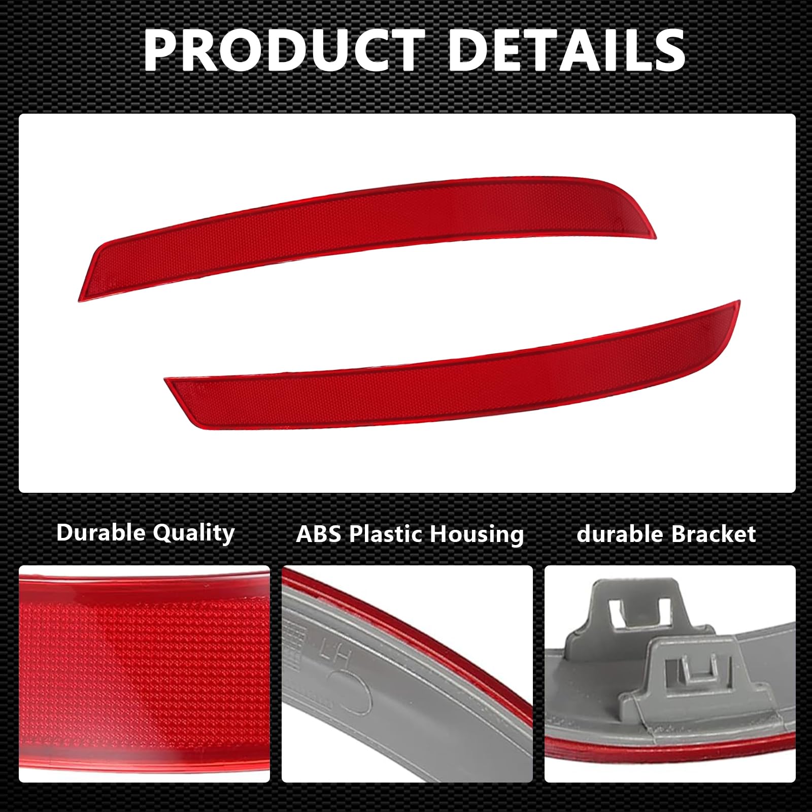 Bomunik Rear Bumper Reflector 2012-2019 For Benz GL320 GL450 GL550 W166 13-16 GL Class Replacement number # 1668200374 (left rea