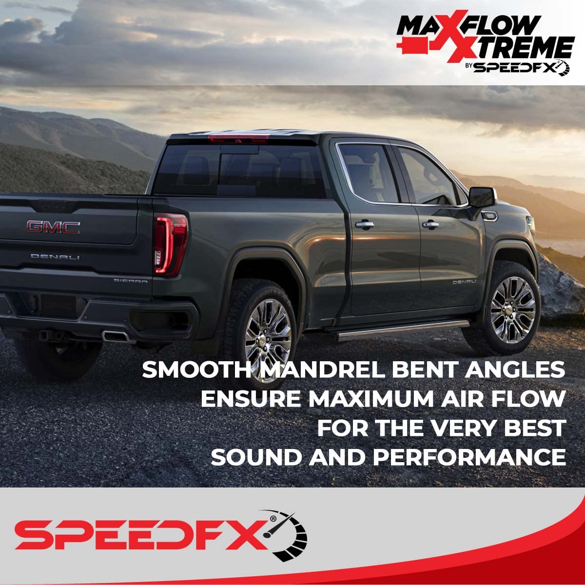 Speed FX MaxFlow Xtreme Cat Back Exhaust System for Silverado/Sierra 1500 2019-2021, Stainless Steel, Silver, Model 50102