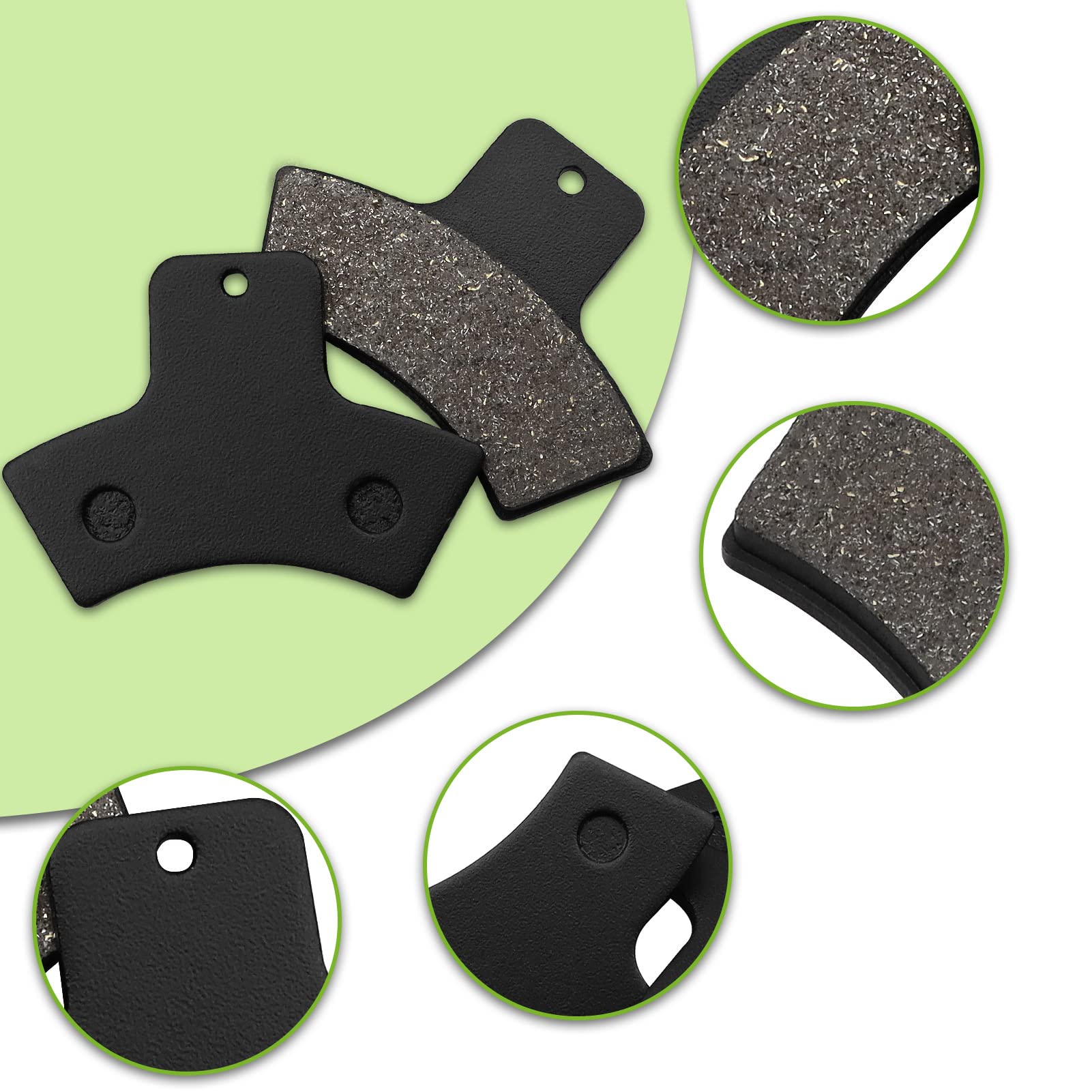 ZICOO Front & Rear Brake Pads for Polaris Sportsman 500 4x4 HO 335 400 Scrambler 500 Magnum 325 TrailBlazer 250 400 Trail Boss 3