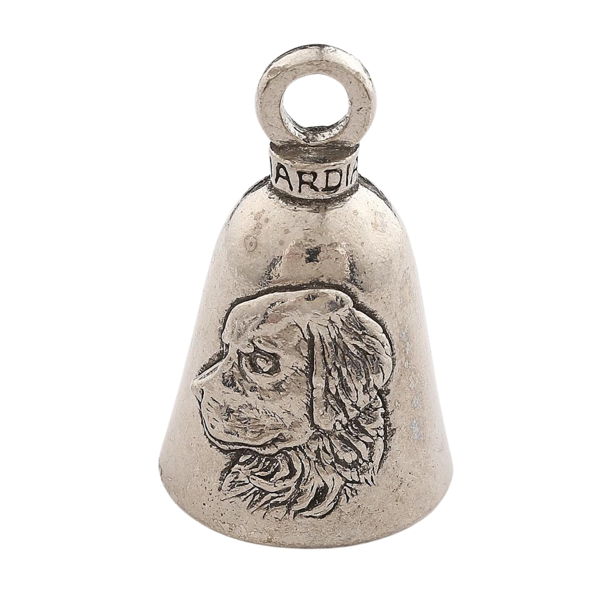 Guardian Bell Retriever Good Luck Bell W/Keyring & Black Velvet Gift Bag | Motorcycle Bell | Lead-Free Pewter | Made In Usa
