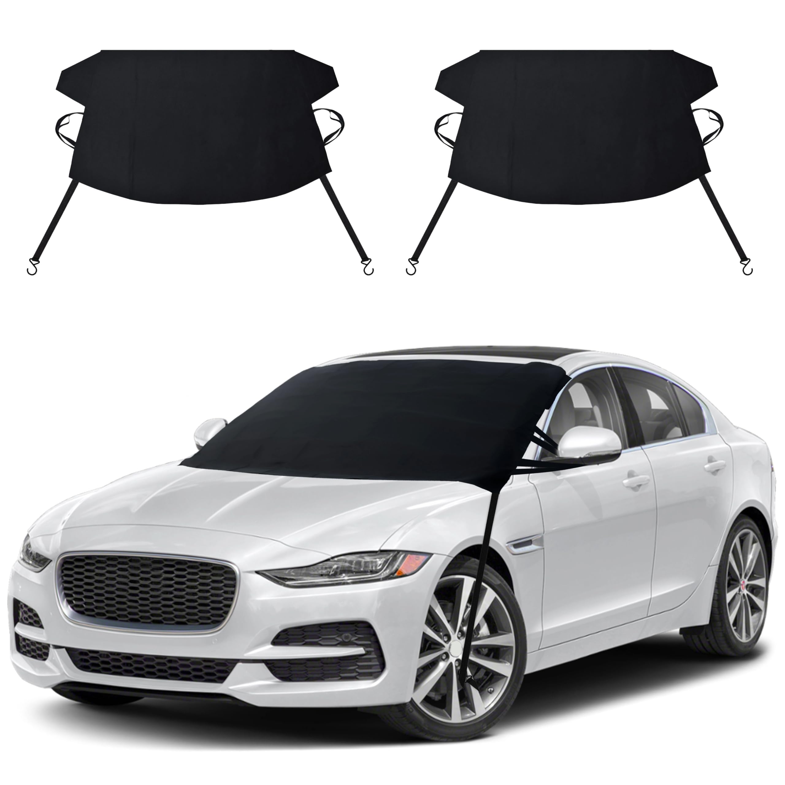 EcoNour Windshield Cover for Ice and Snow | Enhanced 600D Oxford Fabric Windshield Cover for Any Weather | Water, Heat & Sag-Pro