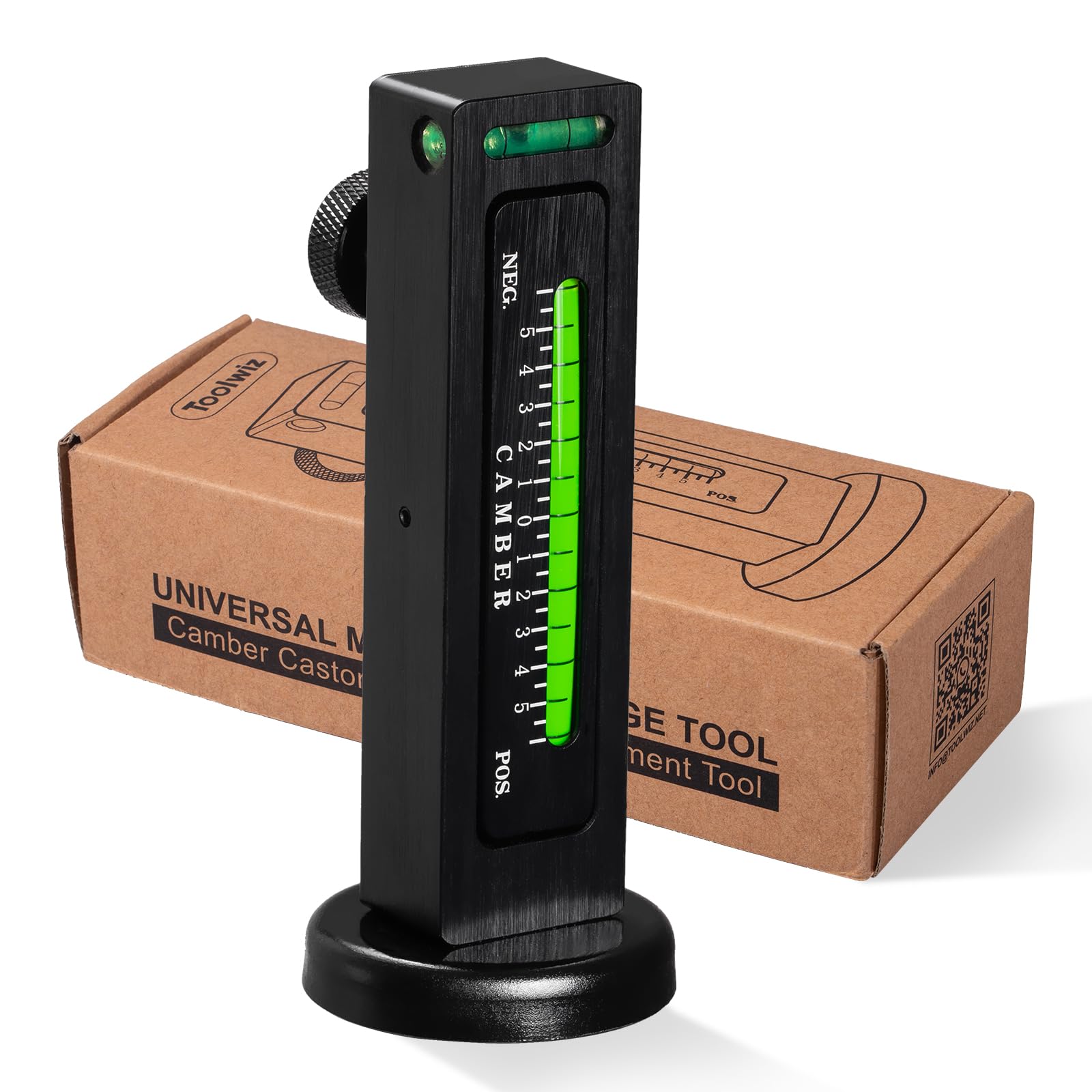Toolwiz Adjustable Magnetic Camber Gauge Tool for Car & Truck - Black, Model TAC0015BK