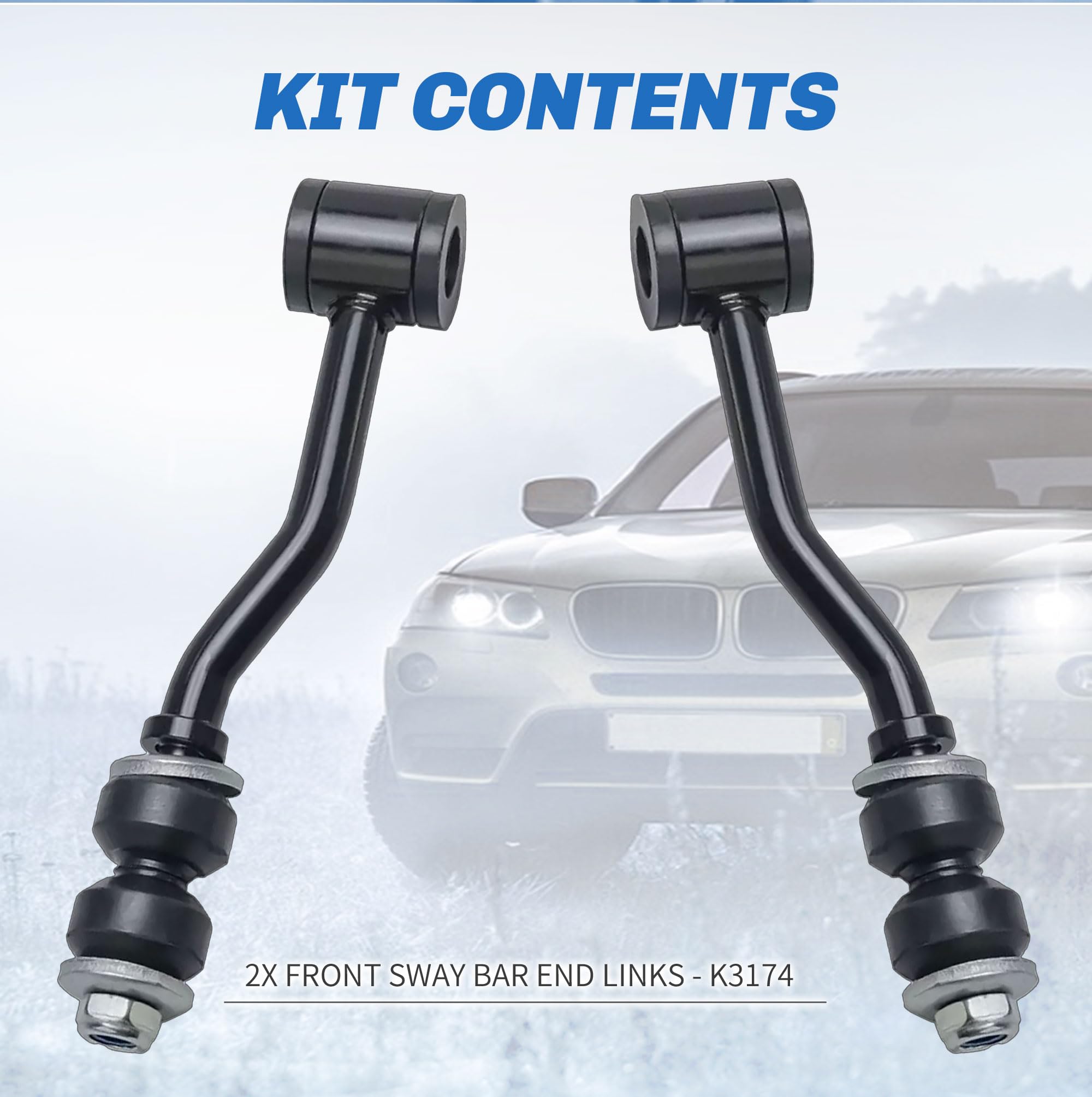 Rockplanet Sway Bar Link Front Compatible With Chrysler Sebring Dodge Avenger Dodge Caliber Jeep Compass Patriot Mitsubishi Outl