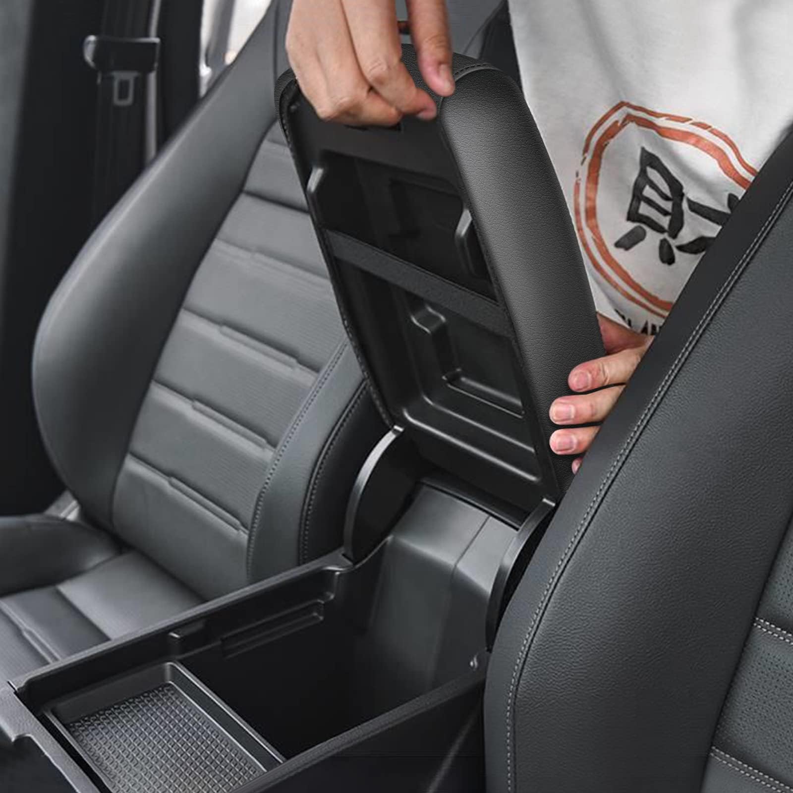 Aomsazto Armrest Console Covers For 2007-2011 Toyota Camry Black