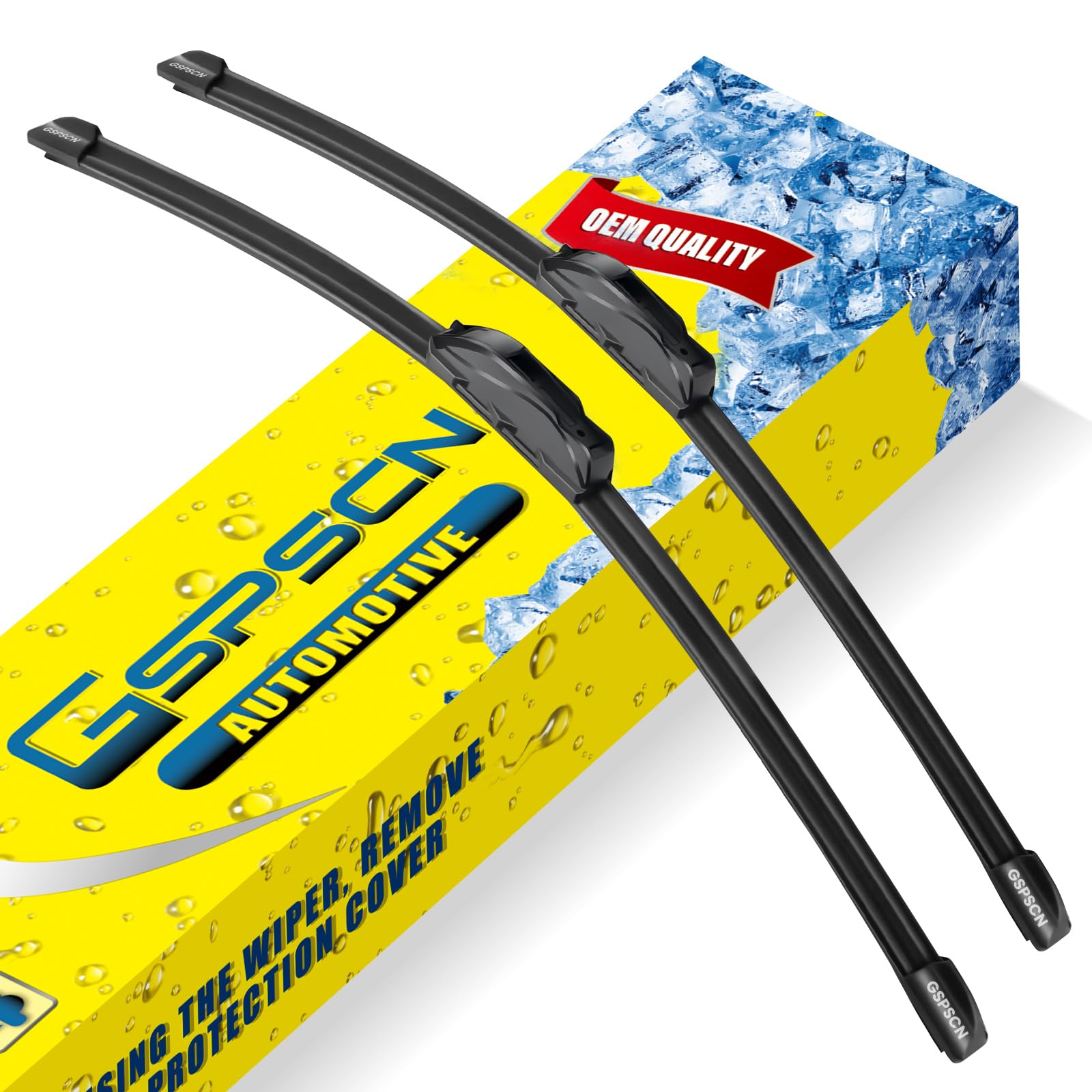 GSPSCN OEM QUALITY 22''+22'' Premium Original Replacement Windshield Wiper Blades,Quiet and Durable Stable High Performance All-