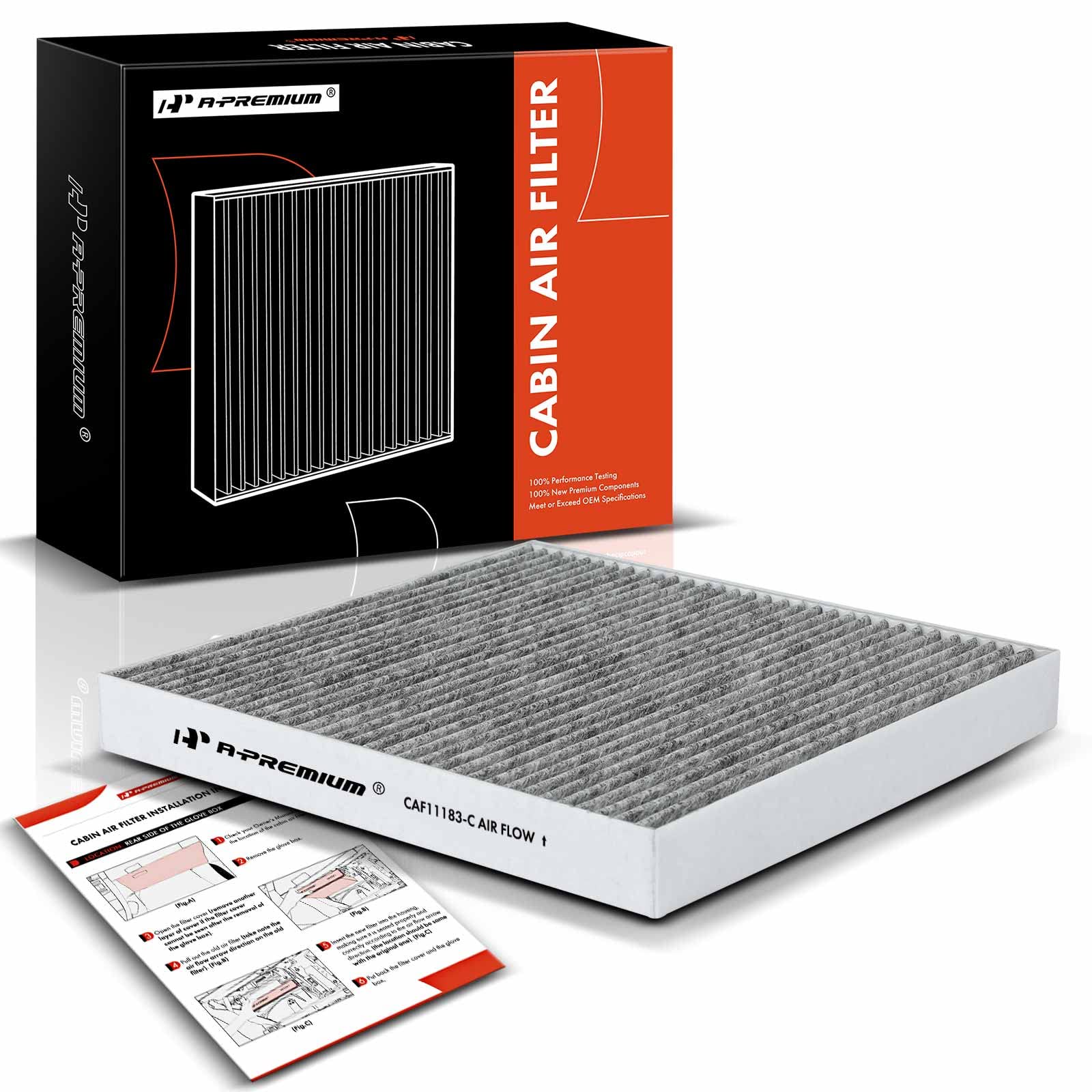 A-Premium Cabin Air Filter With Activated Carbon Compatible With Jeep Grand Cherokee 2011-2021, Grand Cherokee Wk 2022-2022 & Do