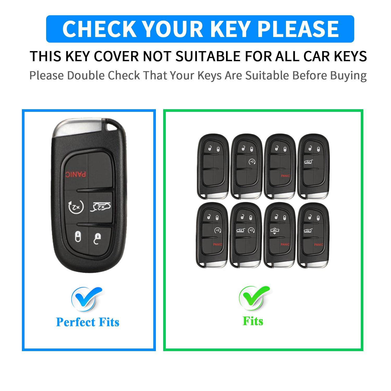 Qbuc For Dodge Key Fob 5 Button Key Fob Case Silicone Remote Key Case For Dodge For Jeep Grand Cherokee Key Fob Cover