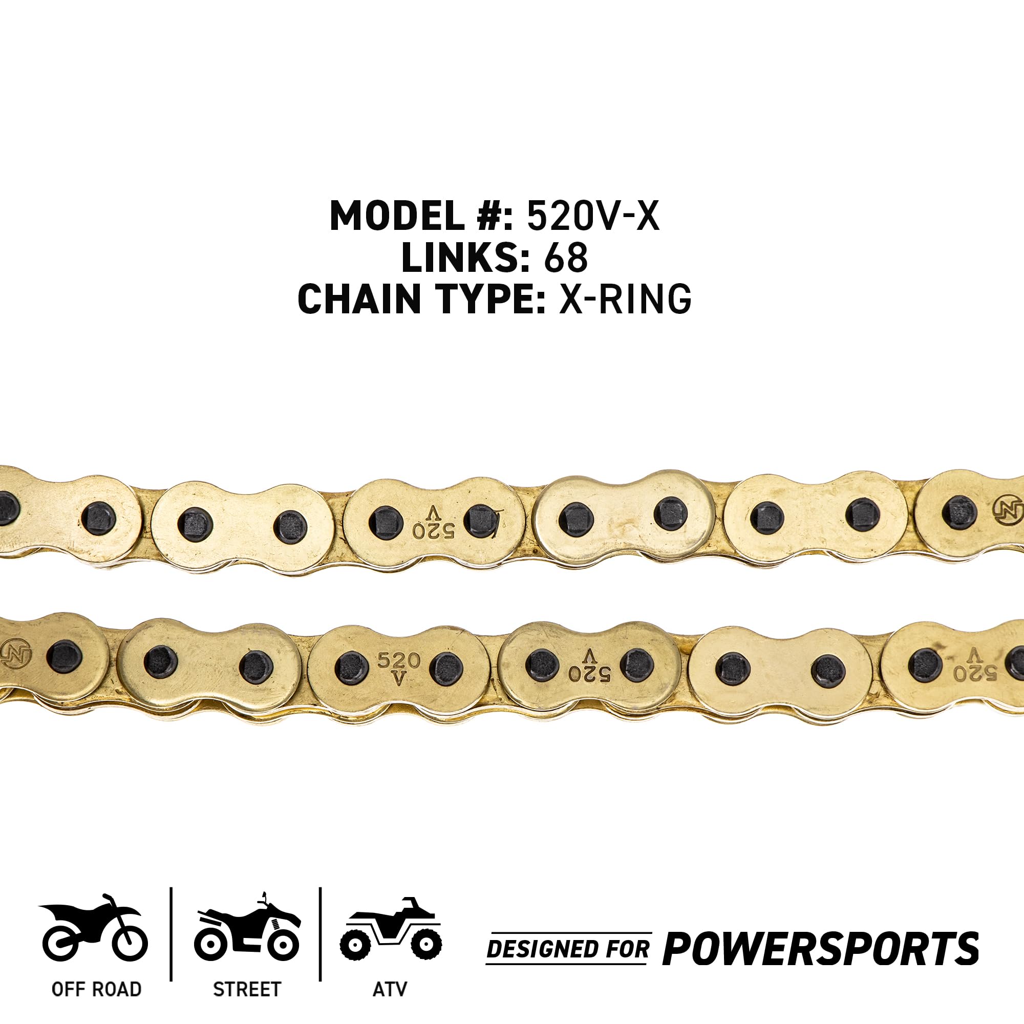 Niche Gold 520 X-Ring Chain 68 Links With Connecting Master Link
