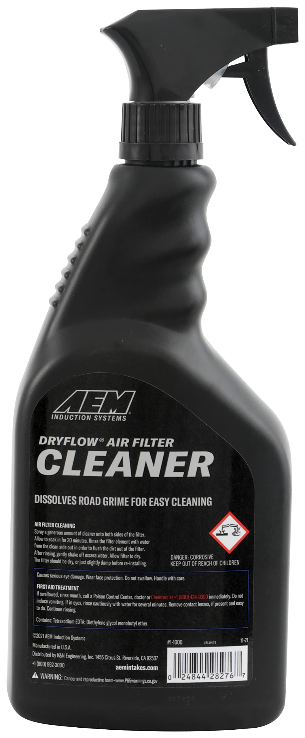 AEM 1-1000 Air Filter Cleaner - 32 oz Trigger Sprayer, Ideal for Efficient Cleaning and Maintenance