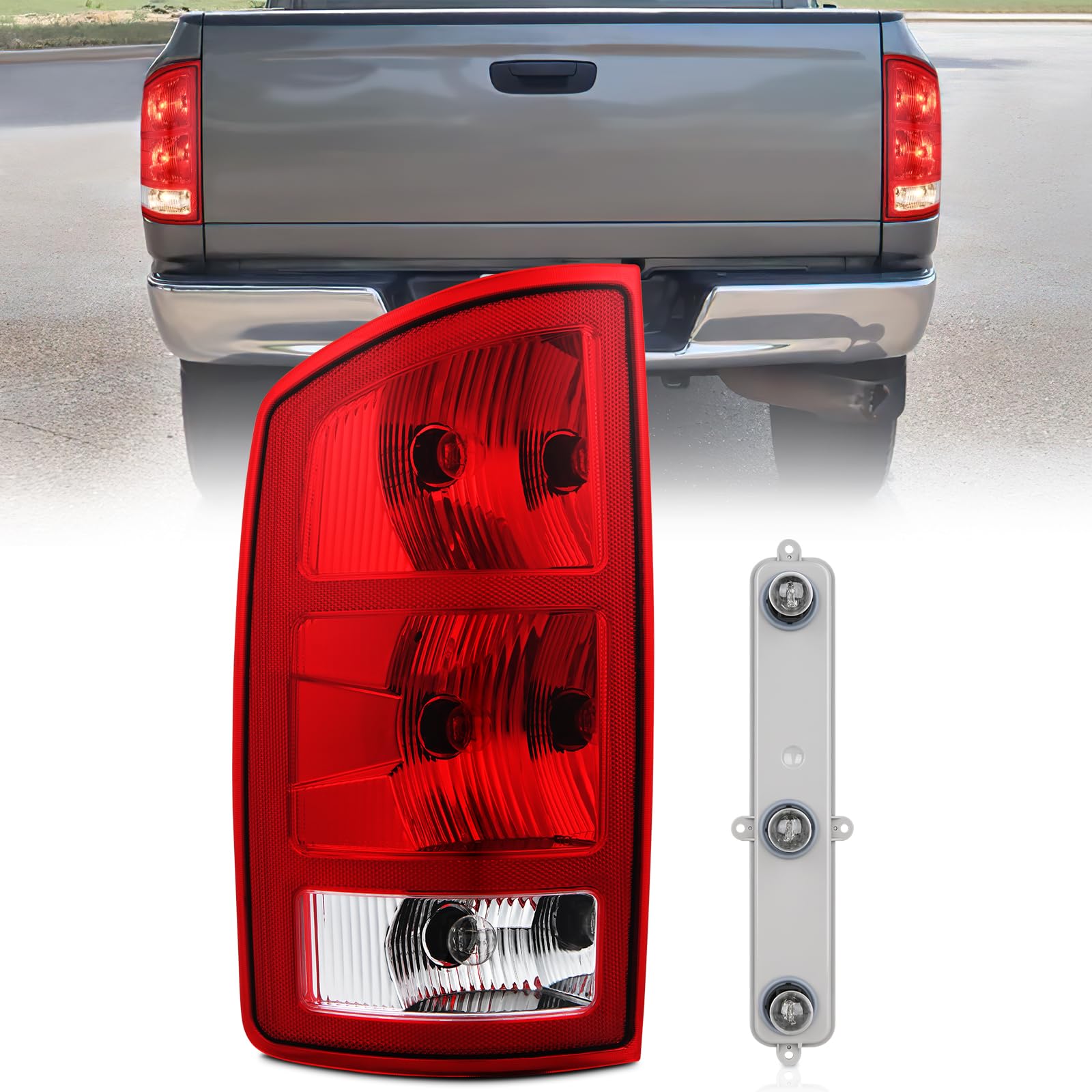 Nilight Taillight Assembly Compatible With 2002 2003 2004 2005 2006 Dodge Ram 1500 2500 3500 Rear Lamp Replacement Oe Style Driv
