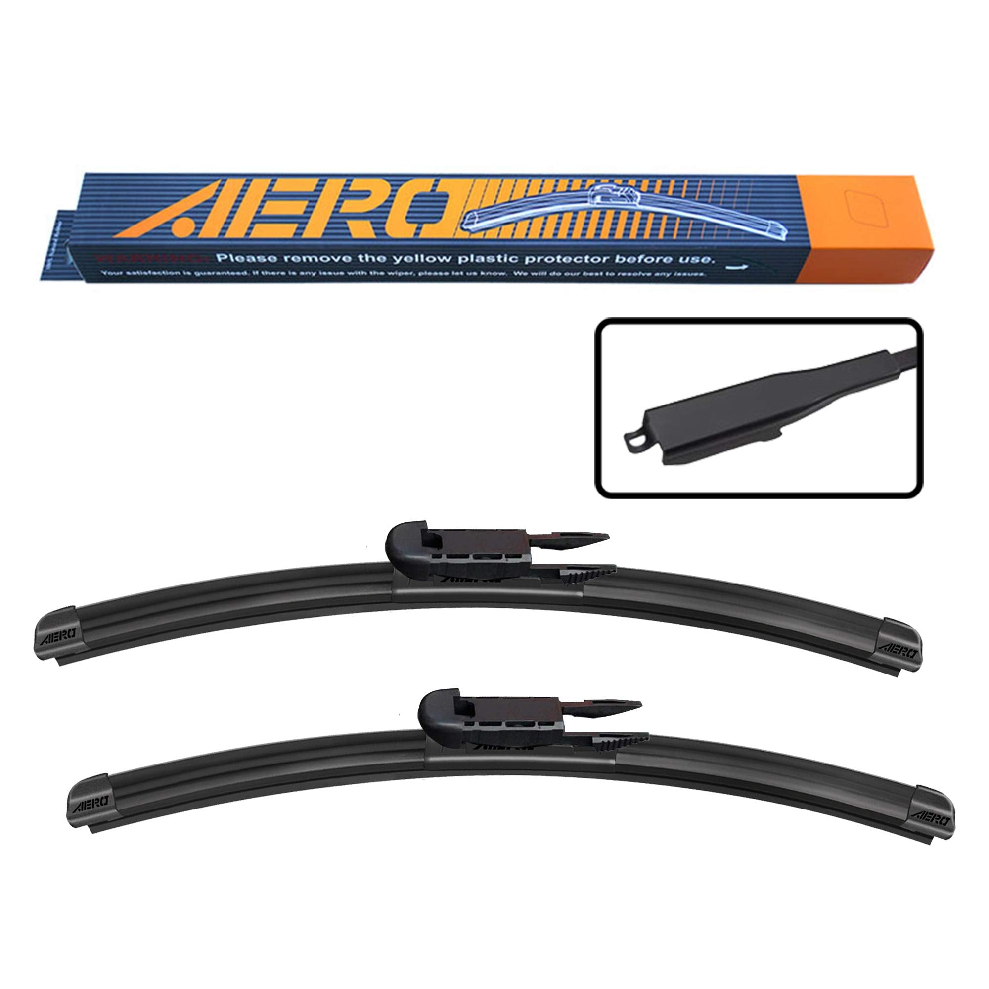 Aero Avenger 24''+24'' Premium Windshield Wiper Blades Oem Replacement For Audi Q7 2007 (Set Of 2)