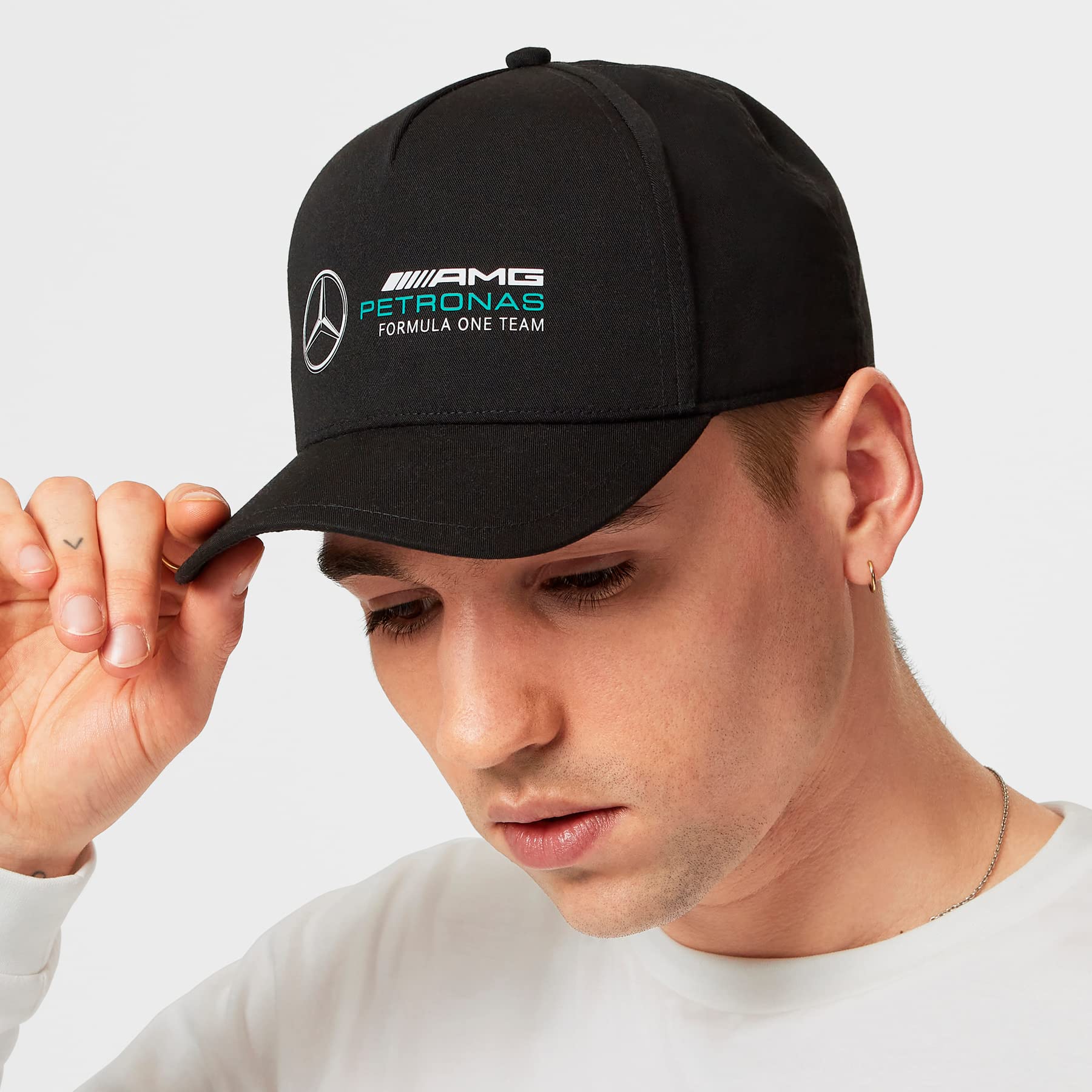 Mercedes AMG Petronas Racer Hat - Black - Unisex - One Size - Cotton Casquette de Course