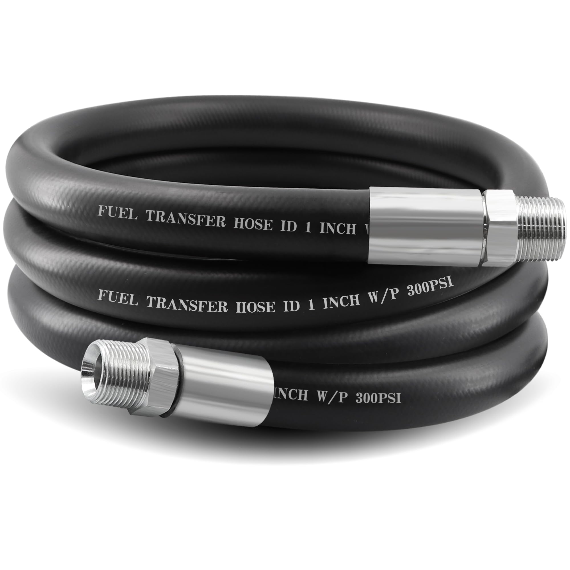 Ruikarhop 1'' Fuel Transfer Hose 10Ft,Farm Pump Hose With Male Npt Fittings For Gasoline,Diesel,Biodiesel