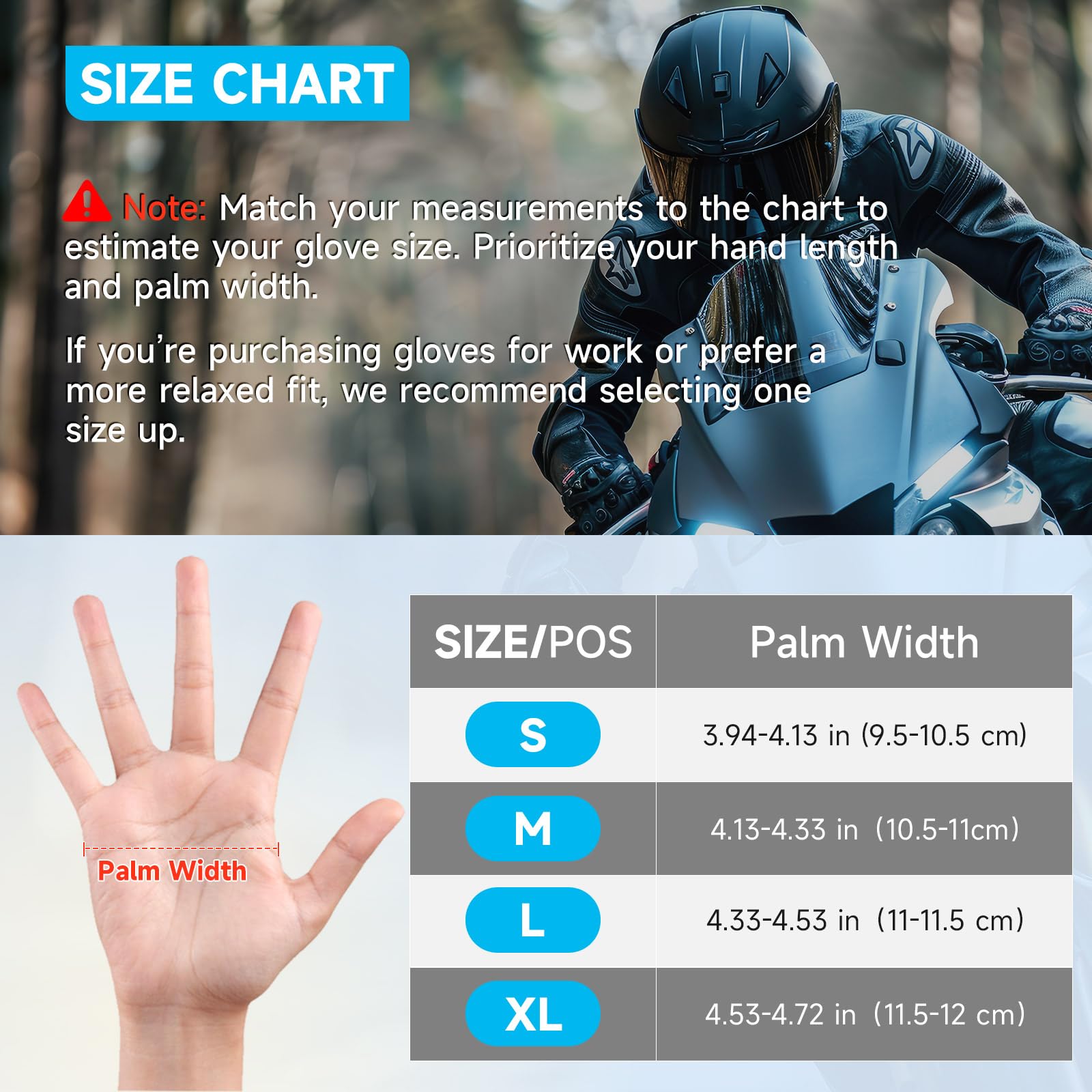 Cierto 2 Pairs Motorcycle Gloves For Men And Women, Touch Screen Tactical Glove With Full Finger Breathable Hard Knuckle And Adj