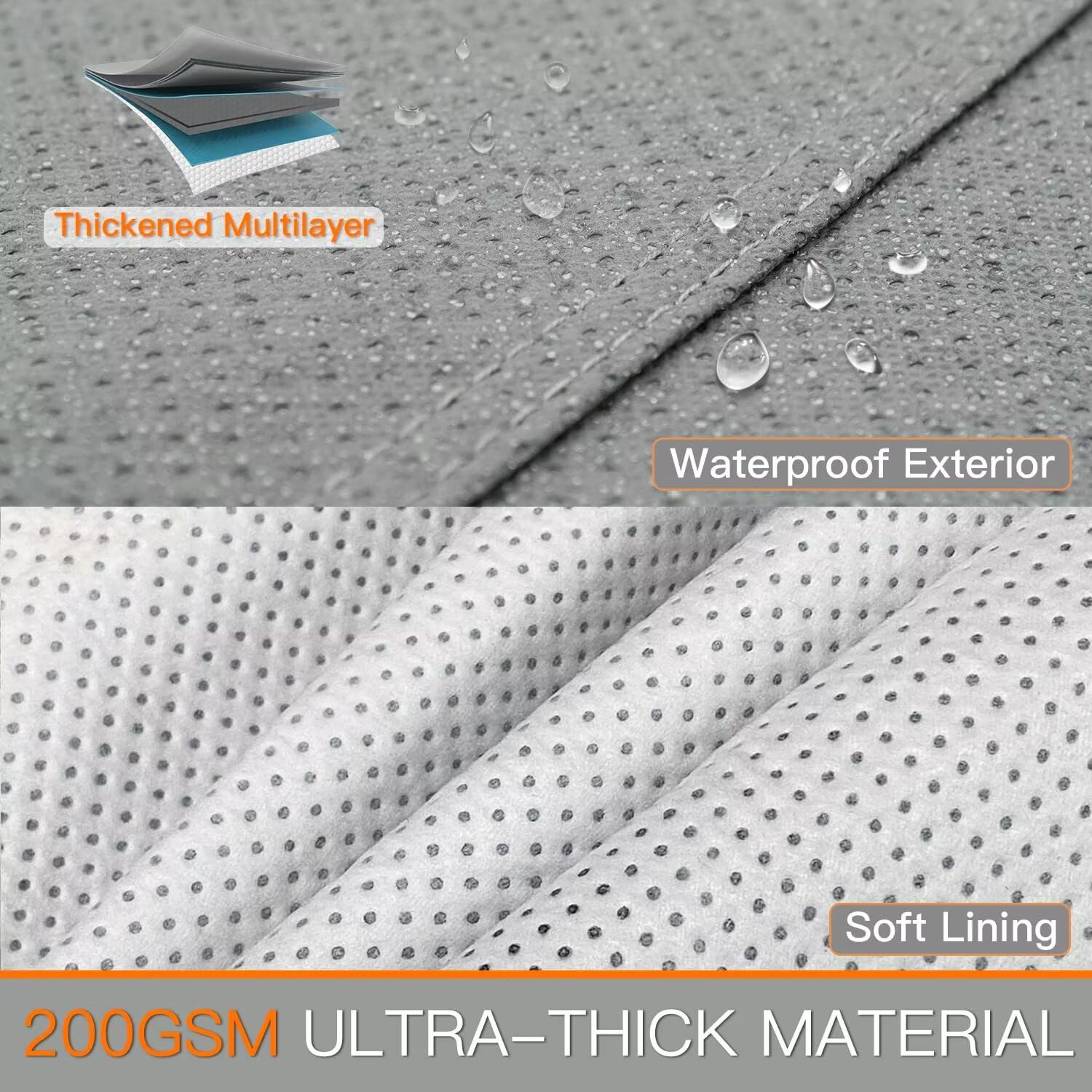 Kayme Heavy Duty Car Cover Custom Fit Ford Thunderbird Waterproof All Weather For Automobiles, Full Exterior Covers Sun Rain Uv