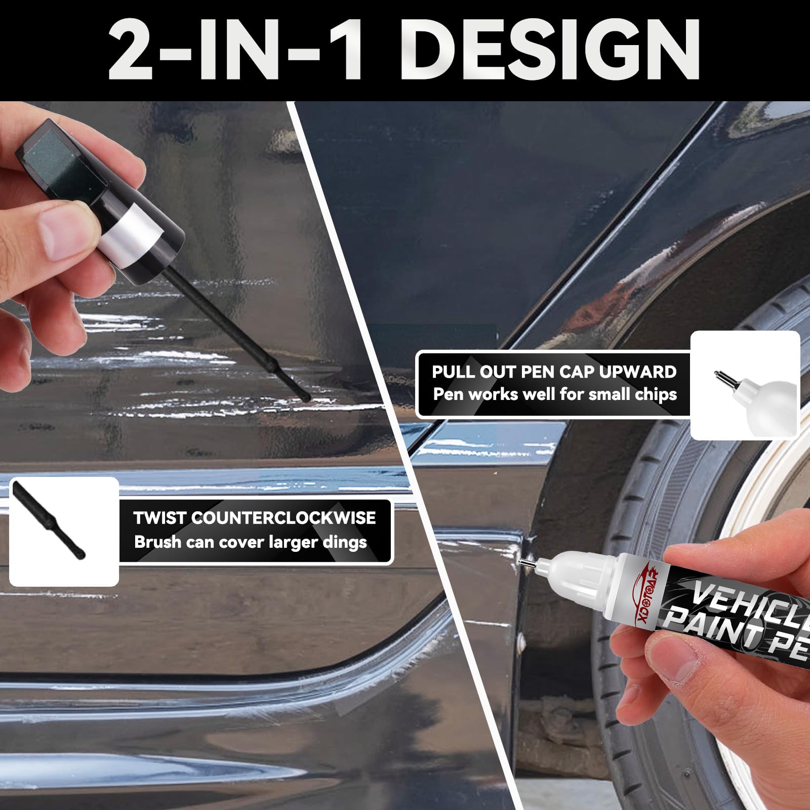 Matte Black Touch Up Paint For Cars, Color Accurate Car Touch Up Paint, Professional Automotive Paint Scratch Repair, Lasting Au