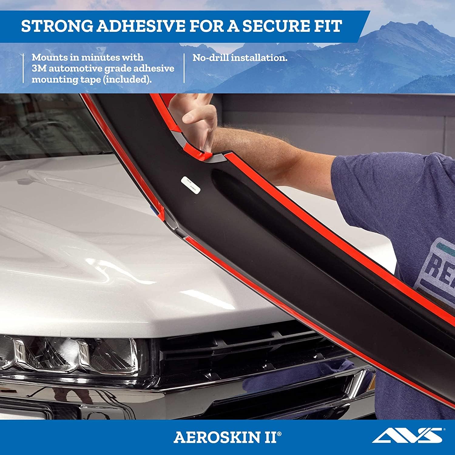 Auto Ventshade [Avs] Aeroskin Ii / Hood Protector | Fits 2016 - 2023 Toyota Tacoma, 1 Pc. | Textured Black - 436079