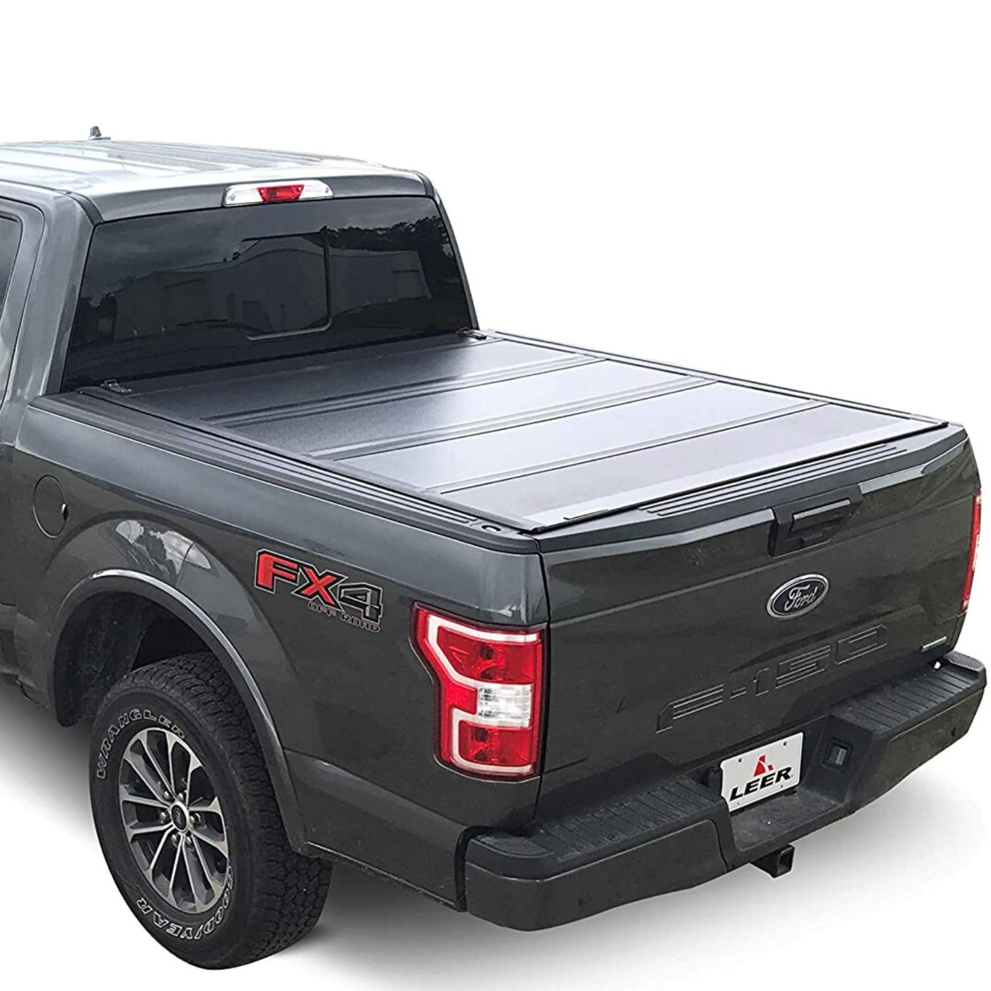 Leer Hf650M Quad-Folding Truck Bed Tonneau Cover, Fits Ford F-150 Light Duty, Years 2015-2024, 5'6 Truck Bed, Black