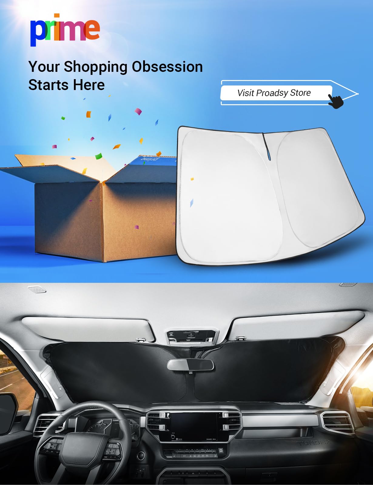 Proadsy Front Windshield Sun Shade Foldable Sunshade Protector Sun Visor Custom Fit For 2015-2023 2024 2025 Nissan Murano S Sv Sl Platinum Suv Accessories 2025 Upgrade
