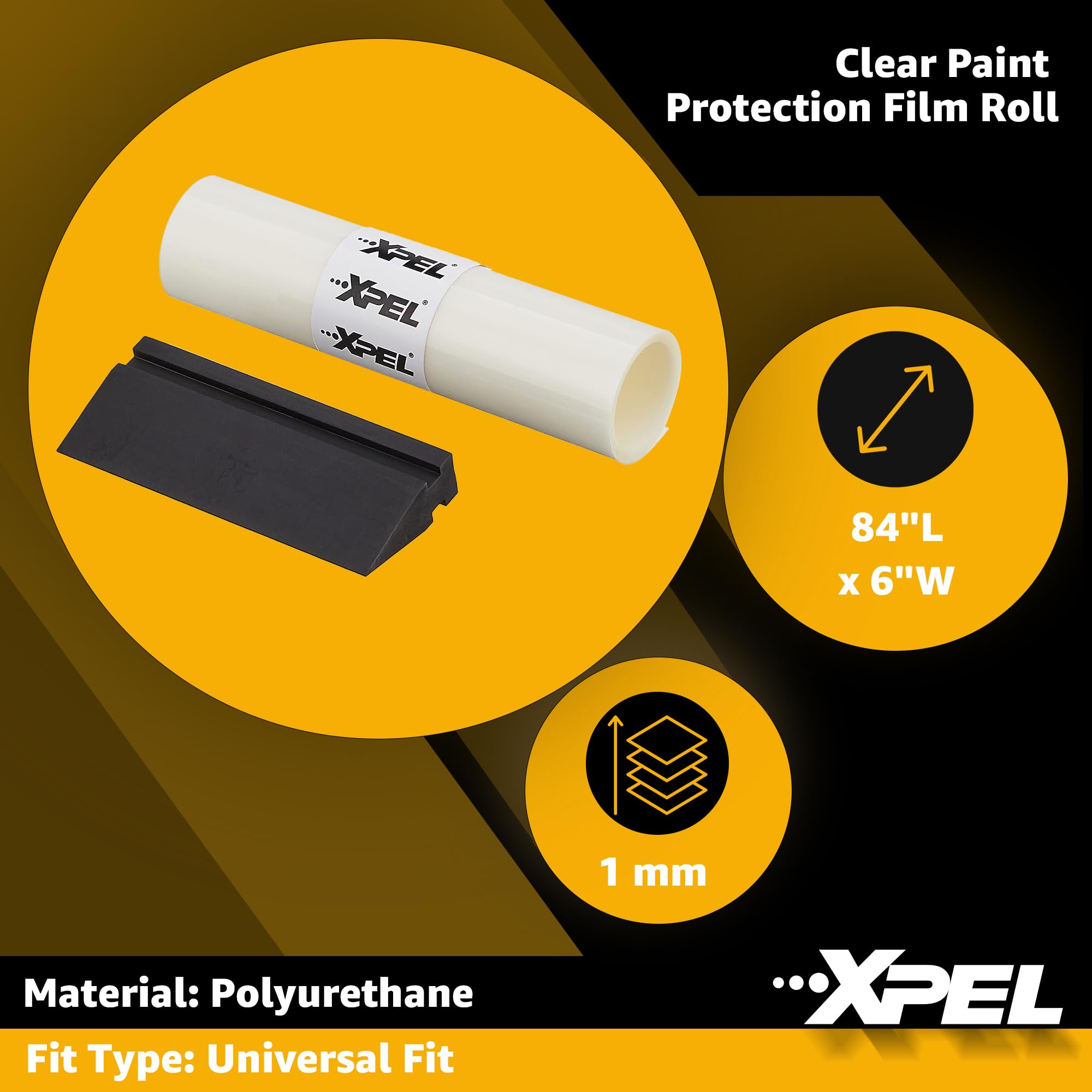 XPEL Clear Paint Protection Film Roll 6"x60" - Self-Healing, Non-Yellowing PPF for Cars & Trucks, Model R4002-P