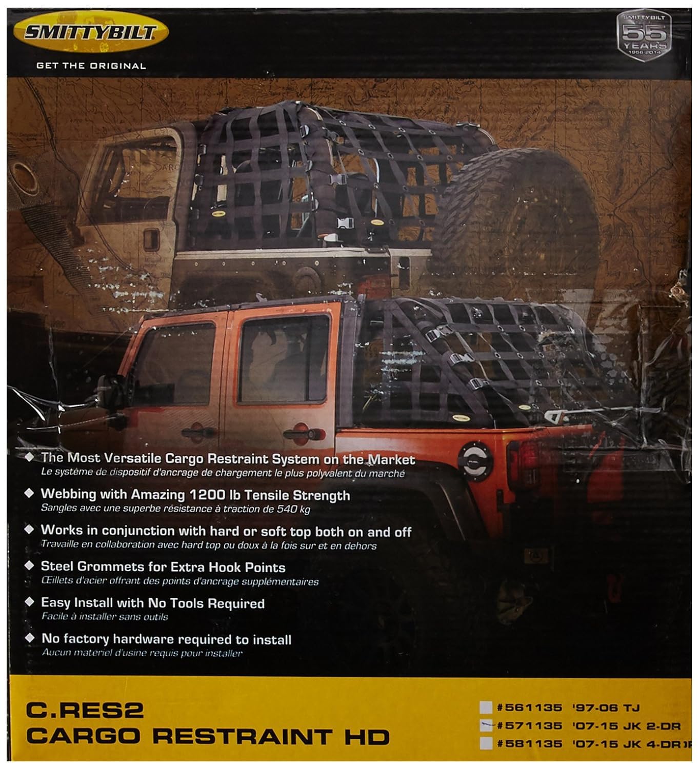 Smittybilt Cres2 Hd Cargo Restraint - 571135