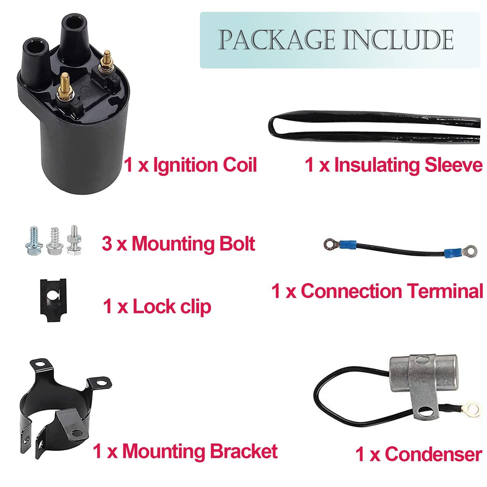 166-0772 Ignition Coil For Onan 166-0820 166-0804 541-0522 He166-0761 He541-0522 P218G P220G P224G Model Bf B43 B48 Nhc Cck Engi