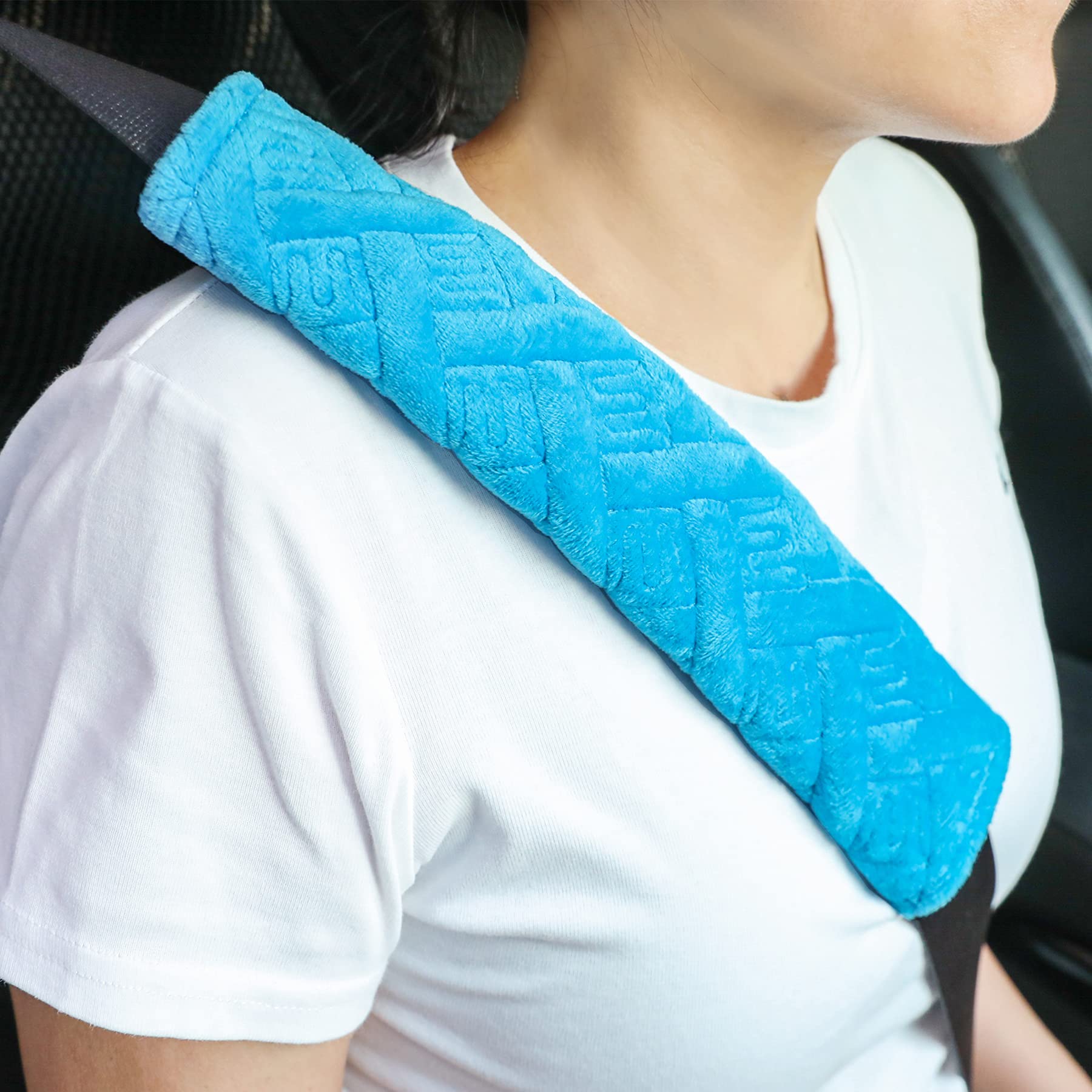 Justtop 2-Pack Universal Car Seat Belt Pads Cover For A More Comfortable Driving, Seat Belt Shoulder Strap Covers Harness Pad Fo