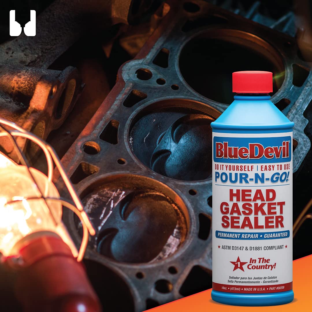 BlueDevil Products Pour-N-Go Head Gasket Sealer - 16 Ounce - Blue - Model 00209 - Acrylic Material