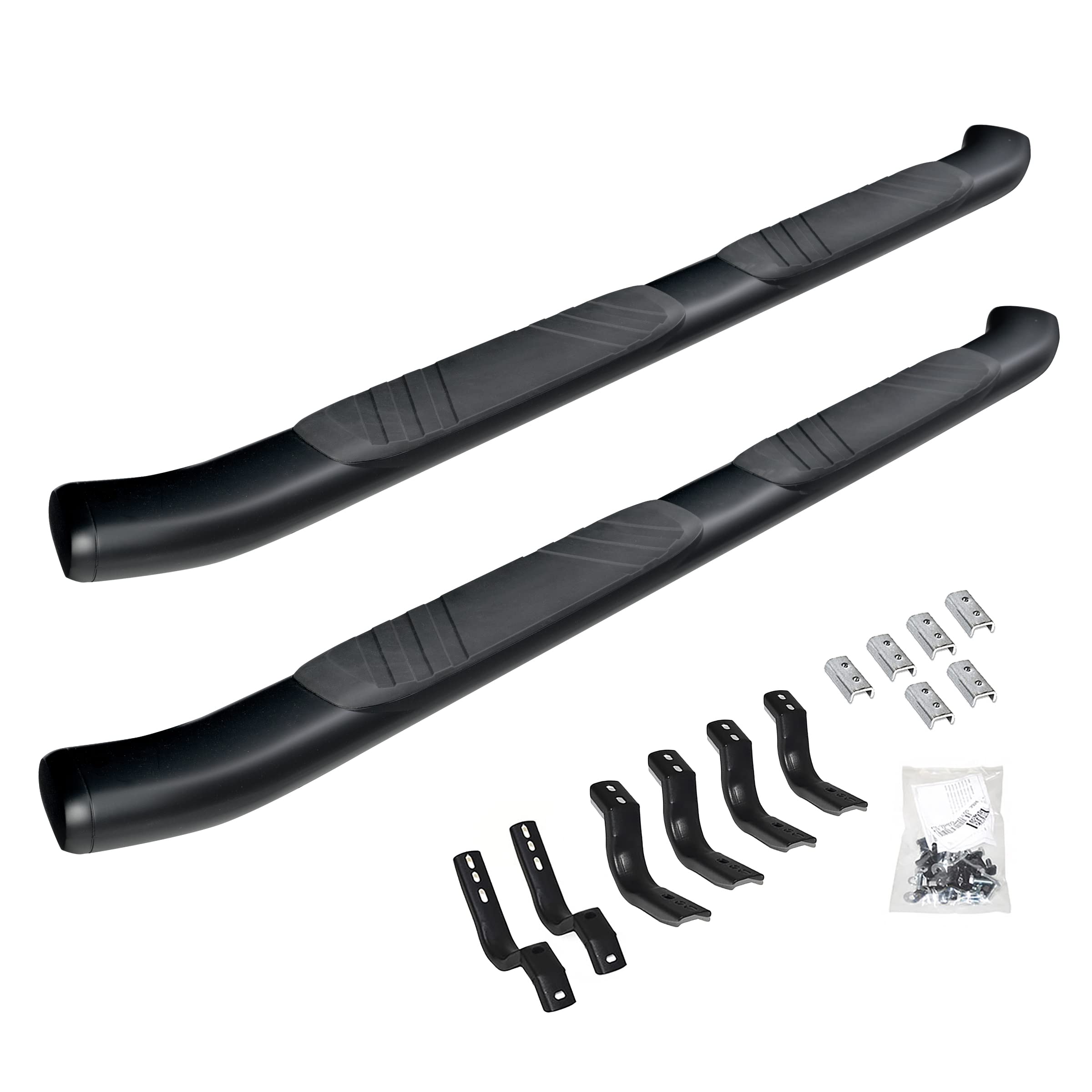 Go Rhino 685443587Cb 5' Oe Xtreme Composite Side Steps With Mounting Brackets Kit - Black - Crew Max For Toyota 22-24 Tundra (Crew Cab Pickup)
