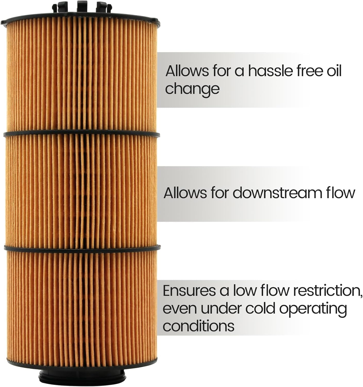 LF17800 Lube Filter, Pack of 6, Cartridge Oil Filter, for 2020 and Newer DD13, DD15 and DD16 Engines, Replaces LF17810, P582506,