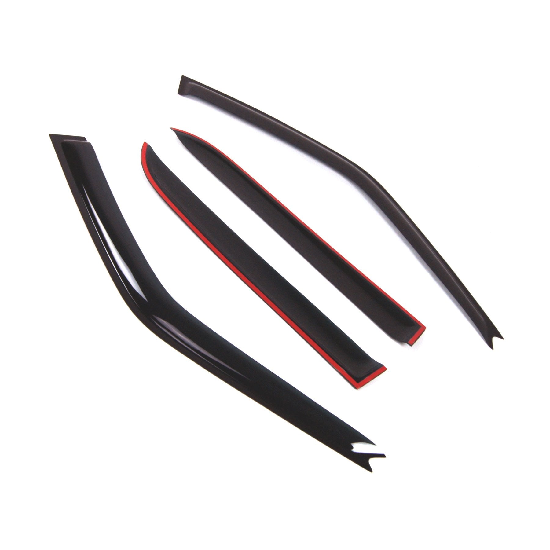 Tuningpros Outside Mount Window Vent Visors Rain Guards Compatible With Honda Civic Sedan 1988-1991 | Side Window Wind Deflector