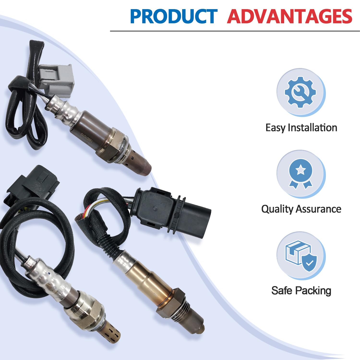 Maxfavor 2Pcs Oxygen Sensor Direct Replacement For Honda 2005 2004 2003 2002 2001 Civic 1.7L O2 Sensor 234-4092 234-4123 Upstrea