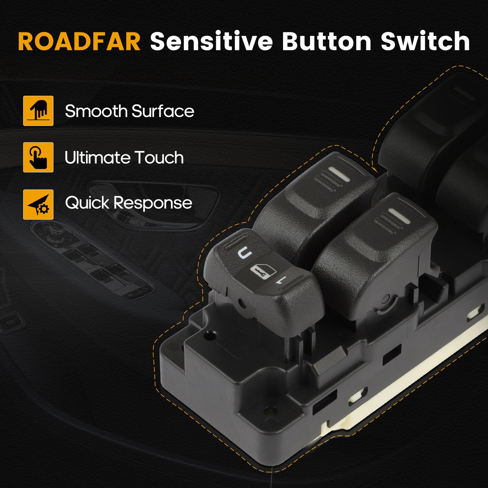Window Switch Power Window Switch Master Control Switch Front Replacement Fits For 2004-2012 Chevy Colorado Crew Cab 2004-2012 Gmc Canyon Crew Cab 2006-2010 Hummer H3 2009-2010 Hummer H3T 25779767