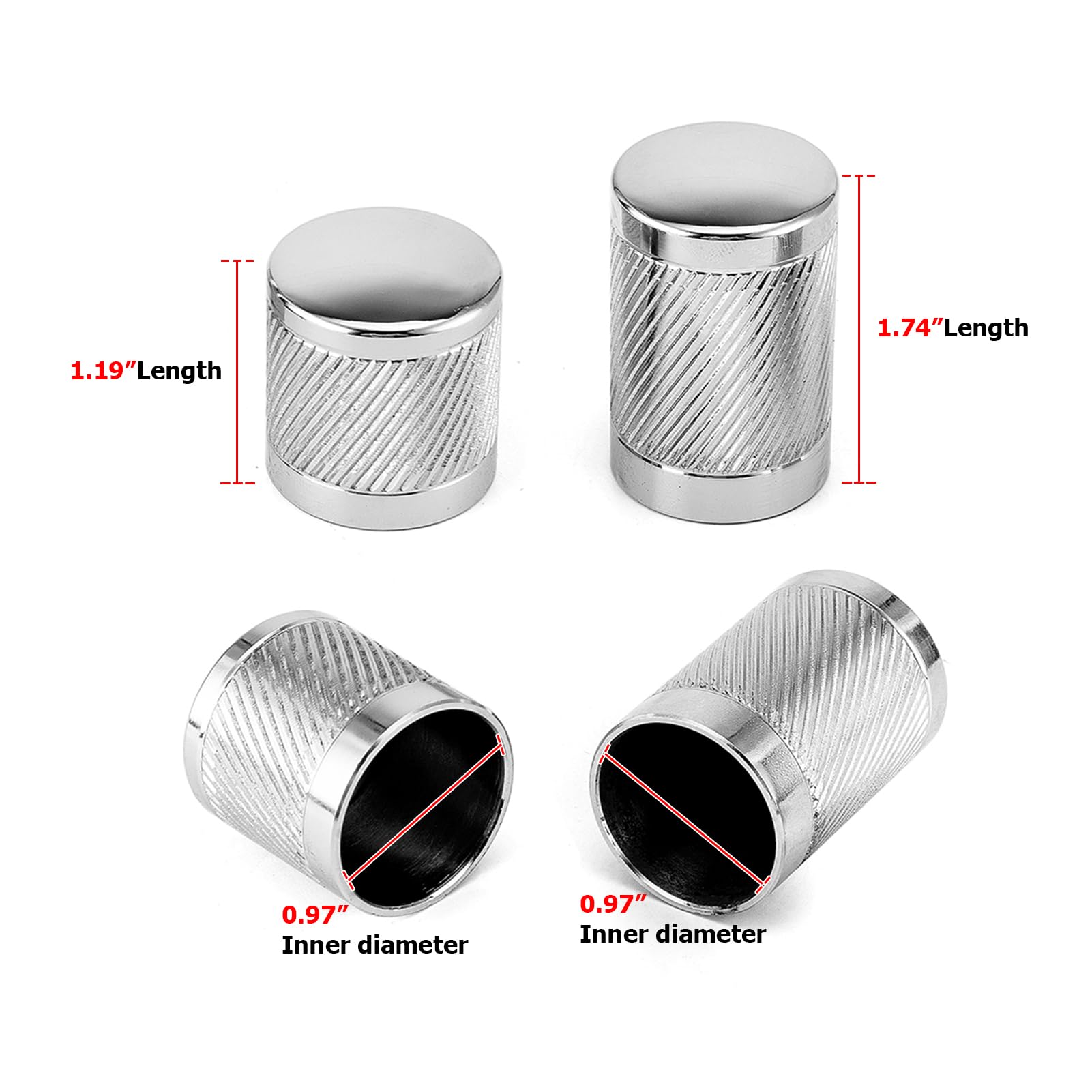 Mofun Rack Docking 4 Point Magnet Caps Covers for Tour Pack Luggage Rack Hardware Kit Compatible with Harley Touring Street Road