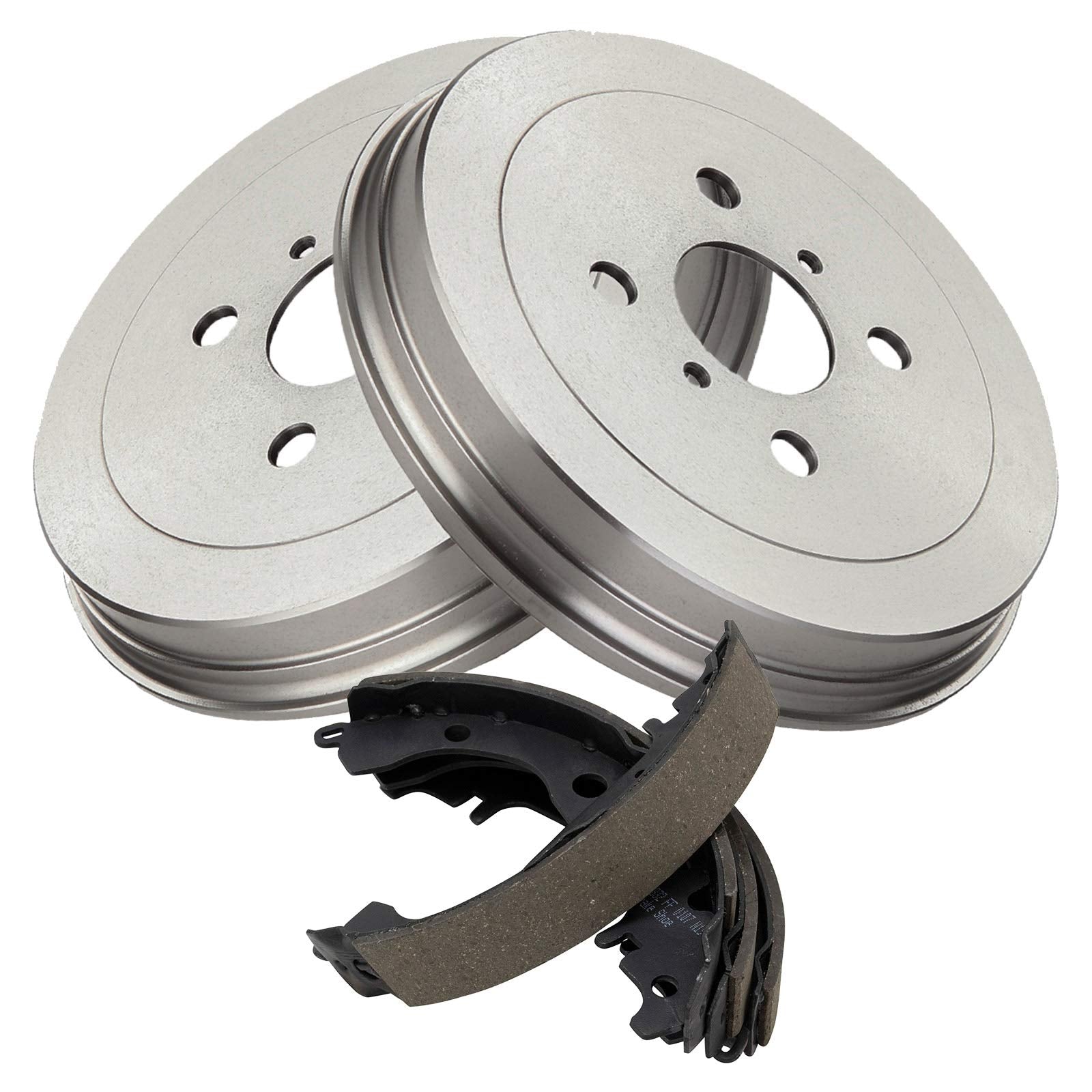 TRQ Rear Brake Drum & Shoe Kit LH Driver & RH Passenger Sides Compatible with Scion xA xB