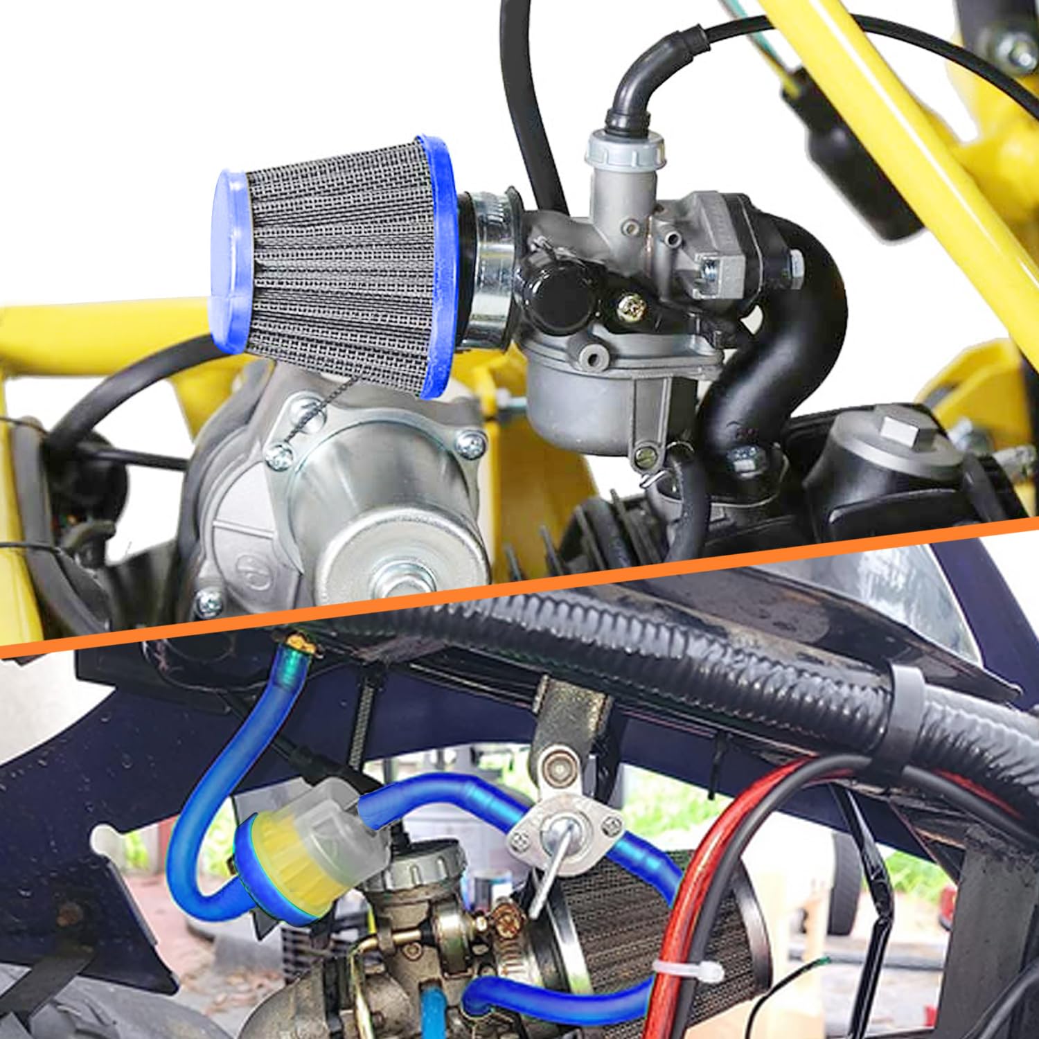 HOLATO Carburetor Kit for 50cc-125cc ATV & Dirt Bikes, Model HLT-20HYQ-BL, Blue