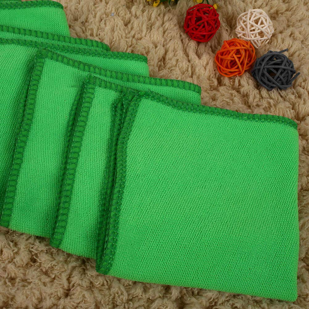 3NH AB00 Pratical Green 10Pcs Car Towel Car Wash Cloth 25x25cm Microfiber