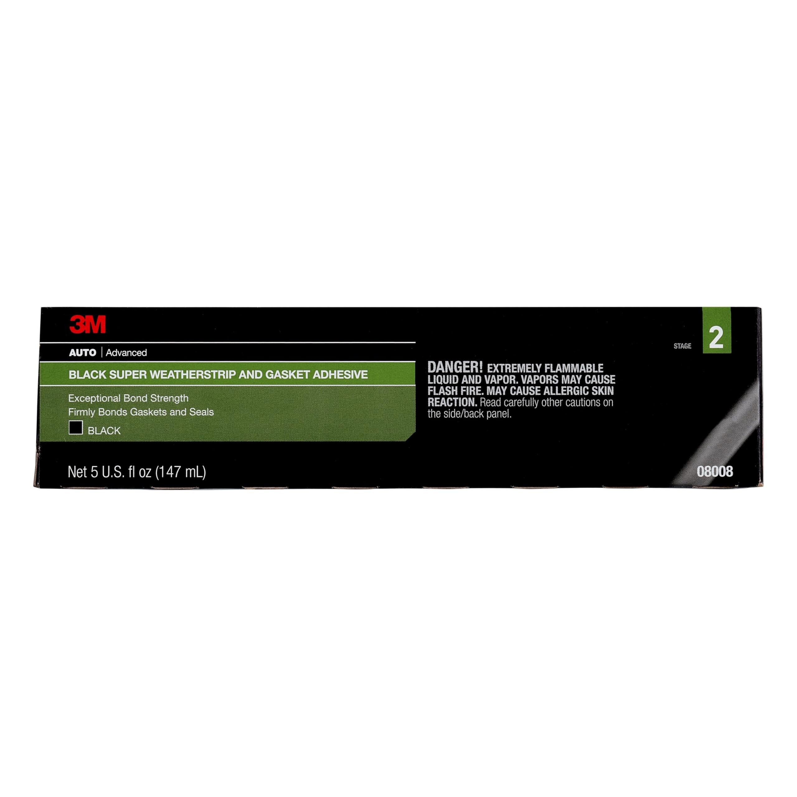 3M 08008 Black Super Weather-Strip Adhesive Tube, 5 Ounce