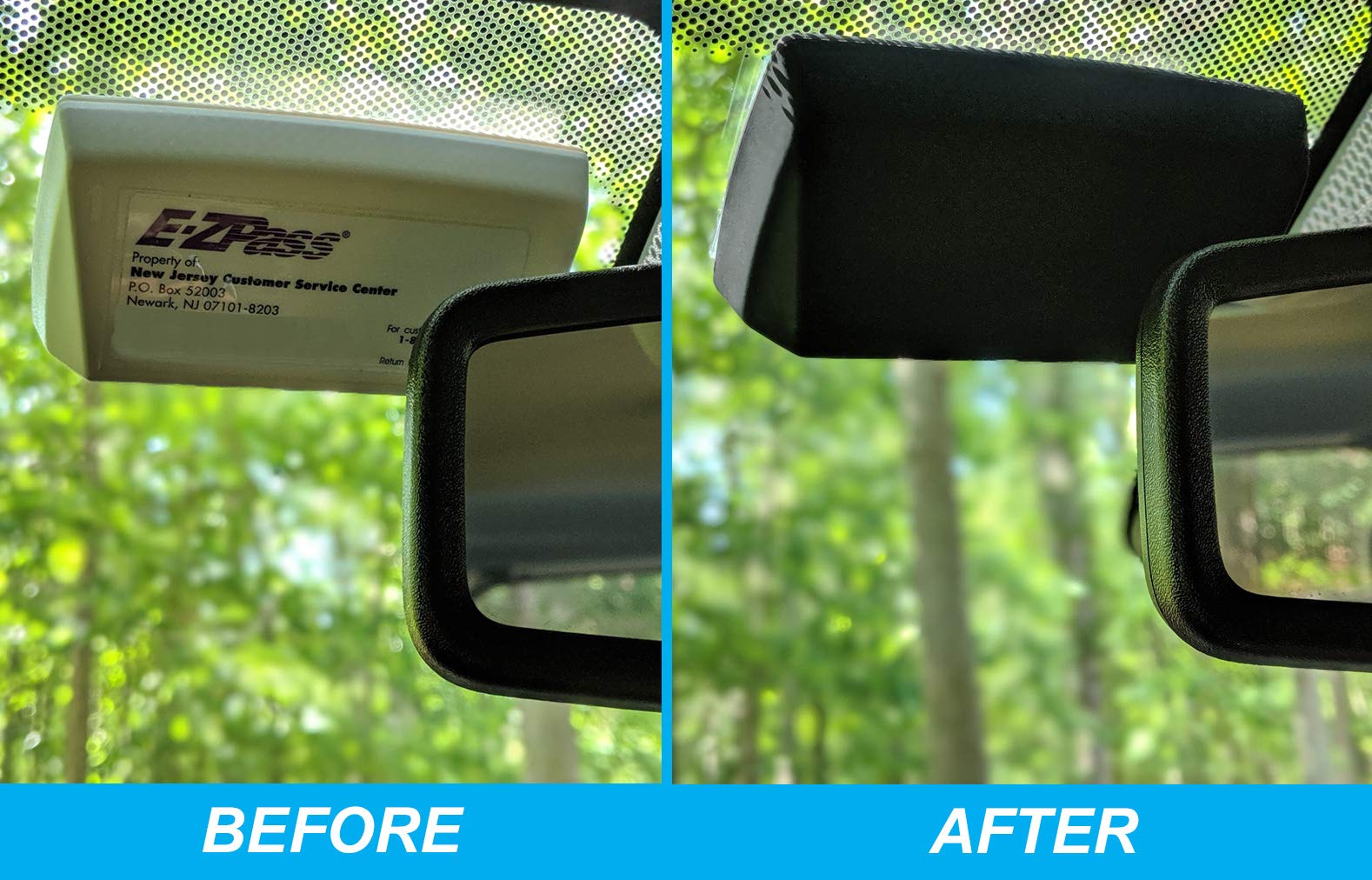 IoT Slash EZ Skin Bundle - Full-Wrap Silicone Skin for EZ Pass Mini/iPass, Black Interlocking Strips for Discreet Windshield Look