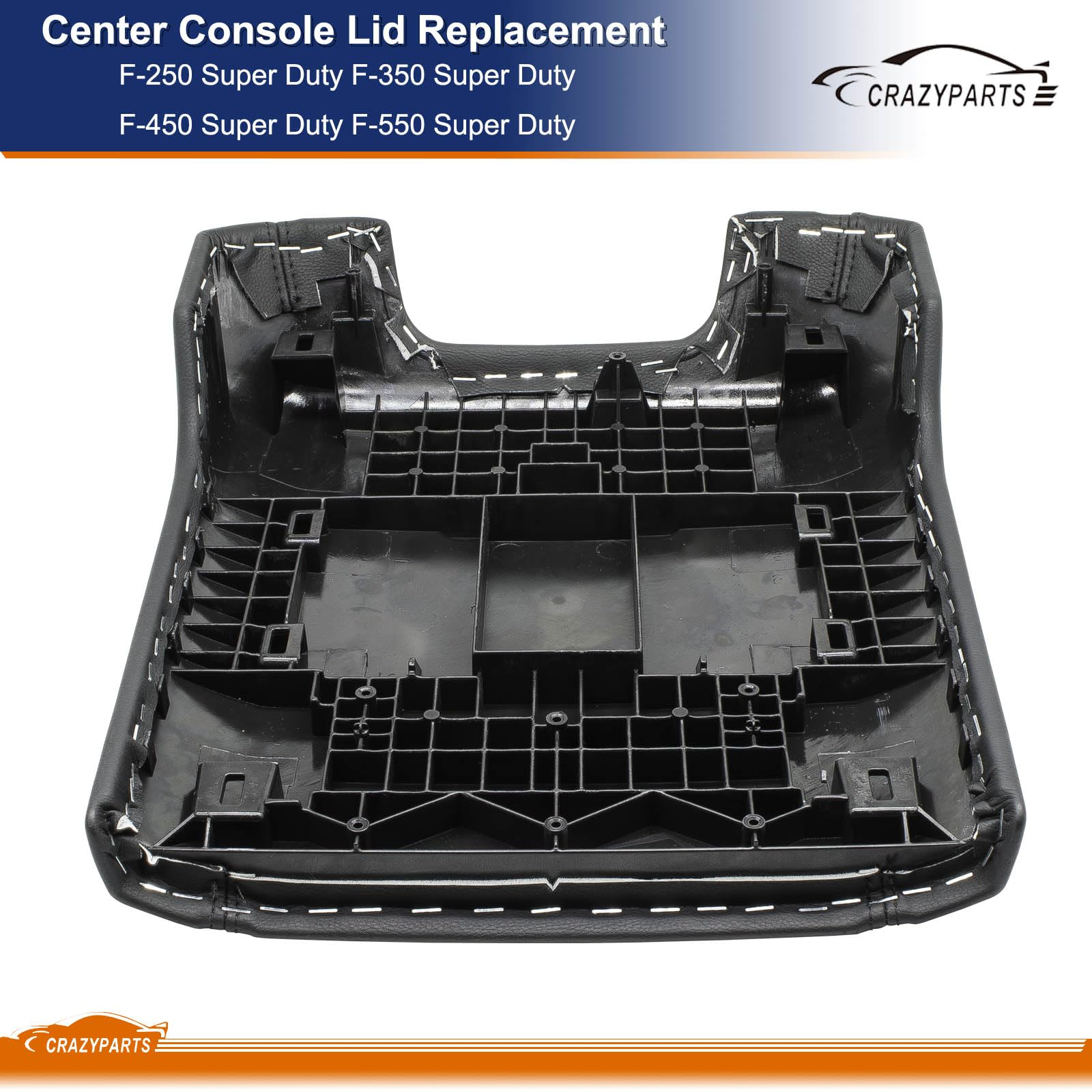 CRAZYPARTS Center Console Lid Replacement Compatible with F-250 F-350 F-450 F-550 Super Duty 2011 2012 2013 2014 2015 2016 Repla