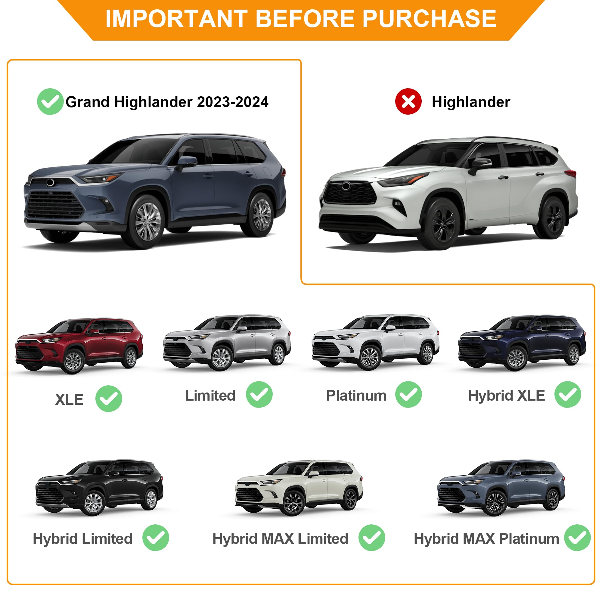 Autekcomma Heavy Duty Black Upgraded Roof Rack Crossbar Compatible For Toyota Grand Highlander Lexus Tx 2024Up All Grades.Max 26